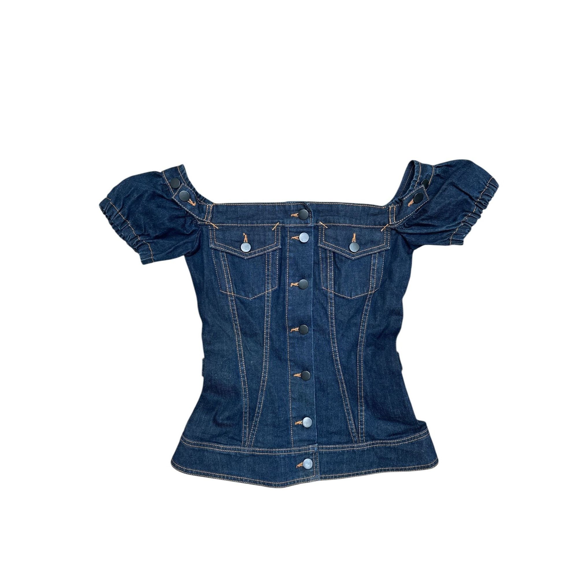 Jean Paul Gaultier Raw denim bustier top Size XS / US 0-2 / IT 36-38 - 1 Thumbnail