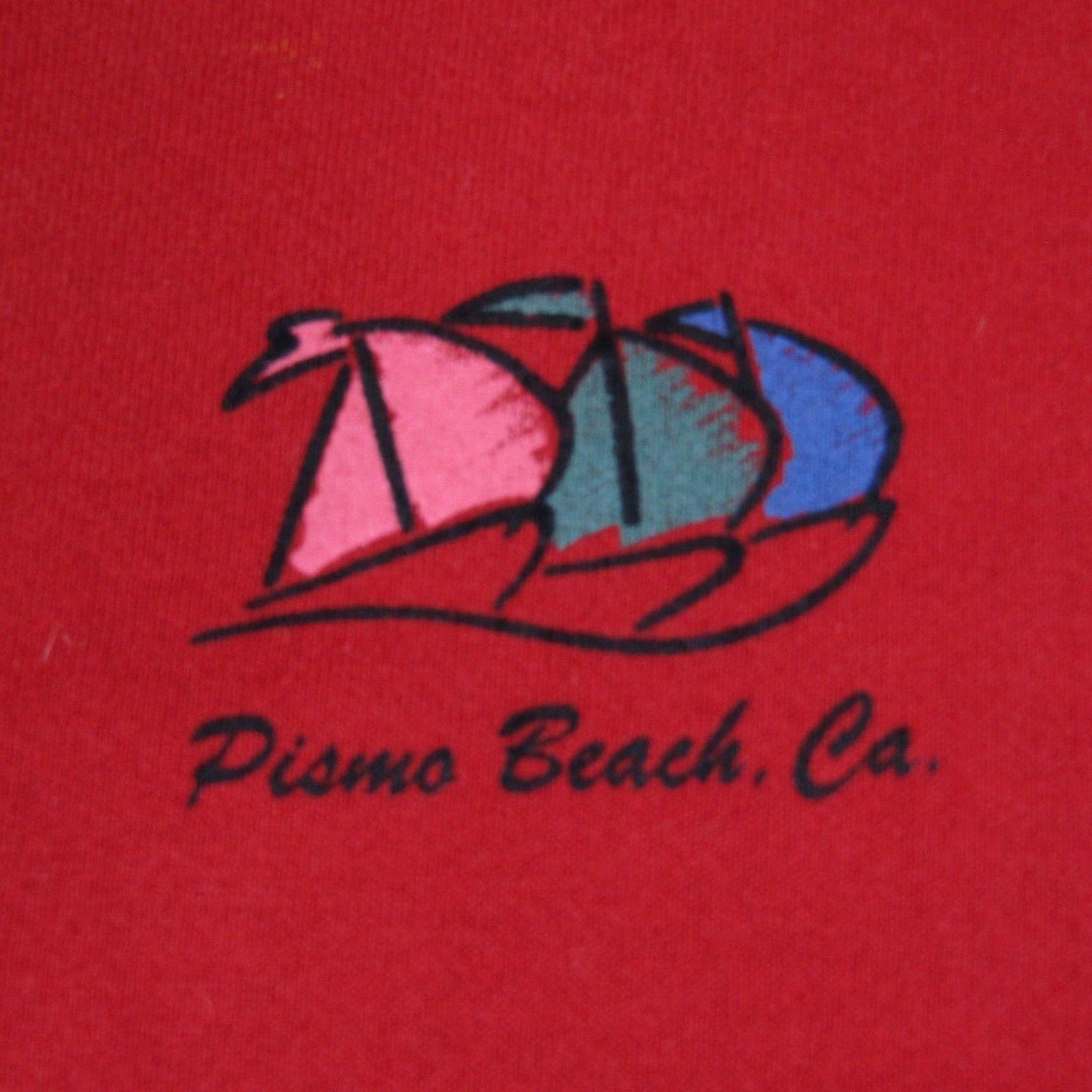 Jerzees VINTAGE Jerzees Pismo Beach Hoodie Mens Large Red Pullover Sweatshirt Logo Knit Pullover 90s Beach Outdoor Hooded Pockets Mens Size US L / EU 52-54 / 3 - 3 Thumbnail