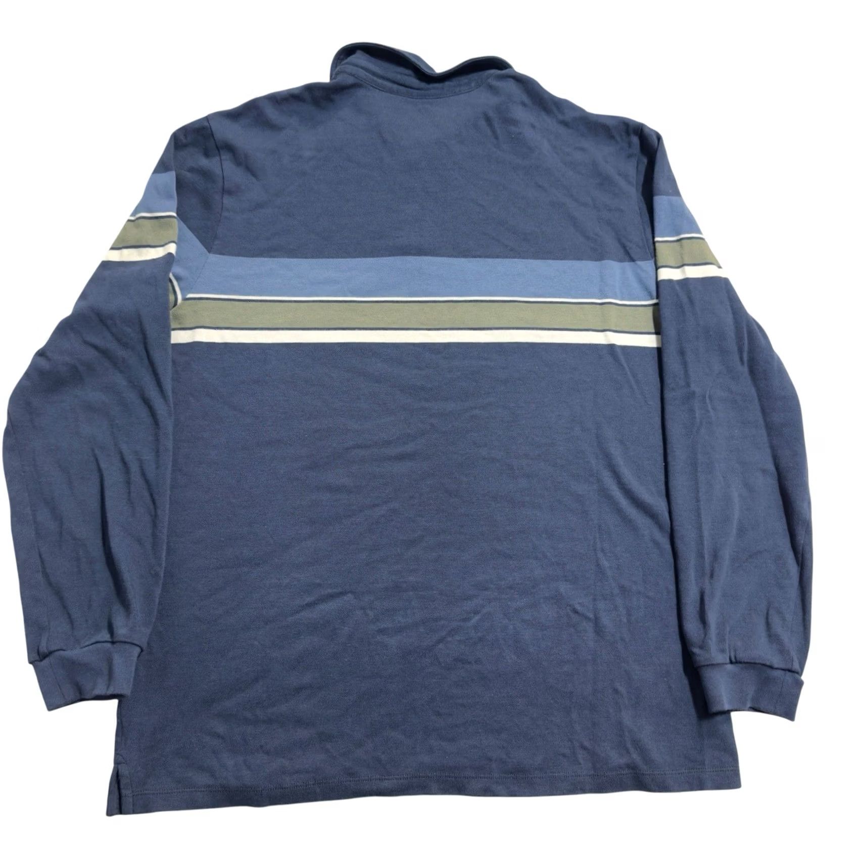 Marine Layer Marine Layer Rugby Shirt Navy Blue Colorblock Long Sleeve Polo L Men Size US L / EU 52-54 / 3 - 2 Thumbnail