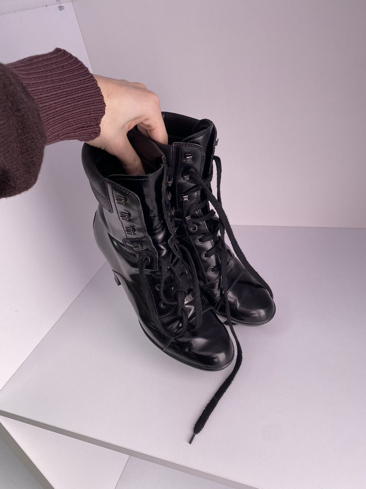 Tod's × Vintage Vintage Tod's Patent Leather Women’s Boots Size US 8.5 / IT 38.5 - 8 Thumbnail