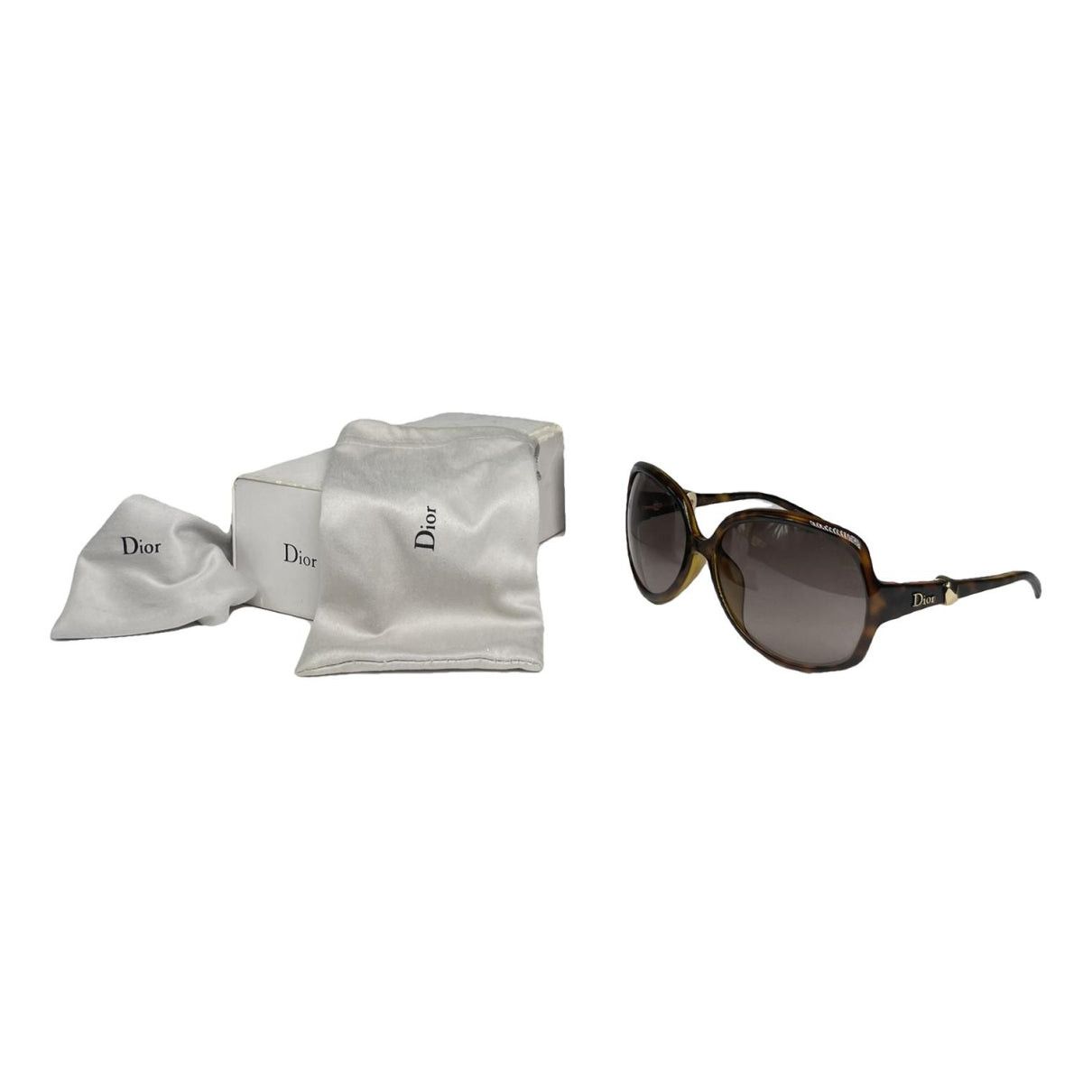 Dior Brown Plastic Sunglasses Size ONE SIZE - 1 Thumbnail