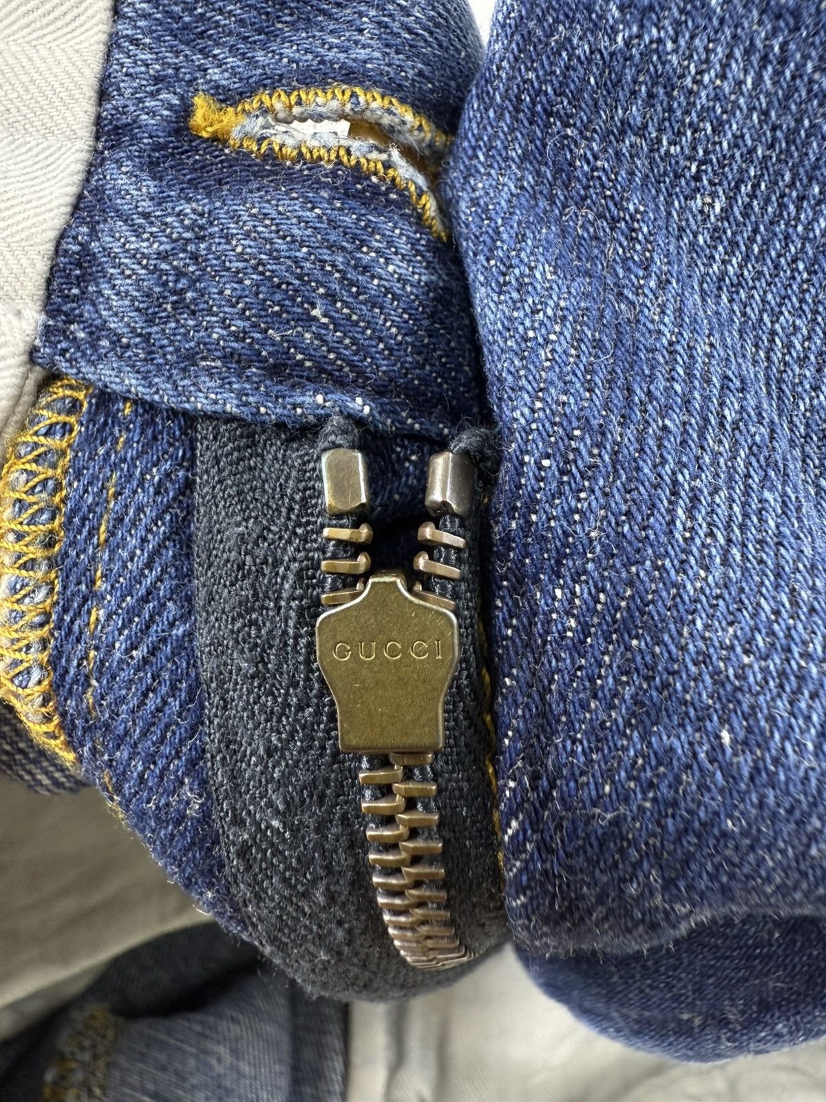 Gucci Gucci Embroidered Logo Denim Pants Size US 34 / EU 50 - 6 Thumbnail