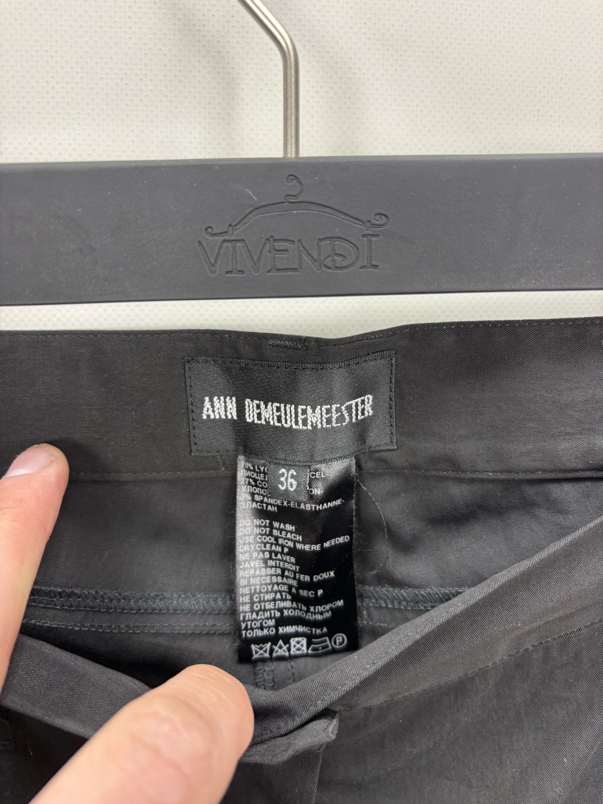 Ann Demeulemeester Womens pants Ann Demeulemeester Size 36 Color Black Size 25" / US 0 / IT 36 - 5 Thumbnail