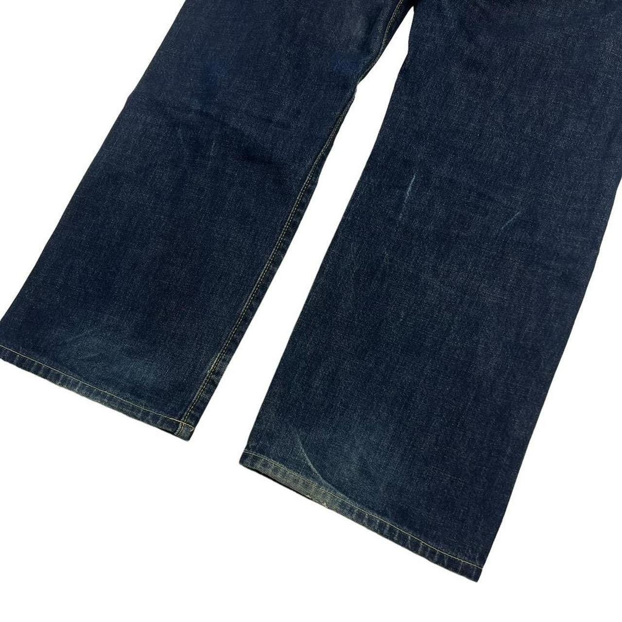 Stussy Vintage 2000s Stussy Yellow Spellout Jeans - Waist: 34” Size US 34 / EU 50 - 3 Thumbnail