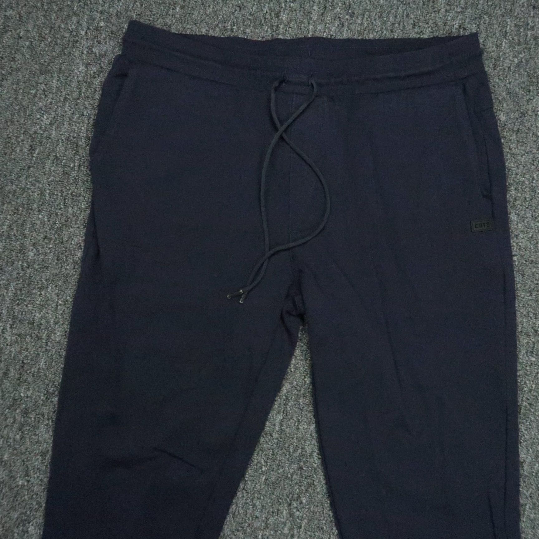 UES Clothing Cuts Clothing Men's Large Blue Jogger Pants with Zip Pocket - Athletic Activewear Size US 33 - 2 Thumbnail