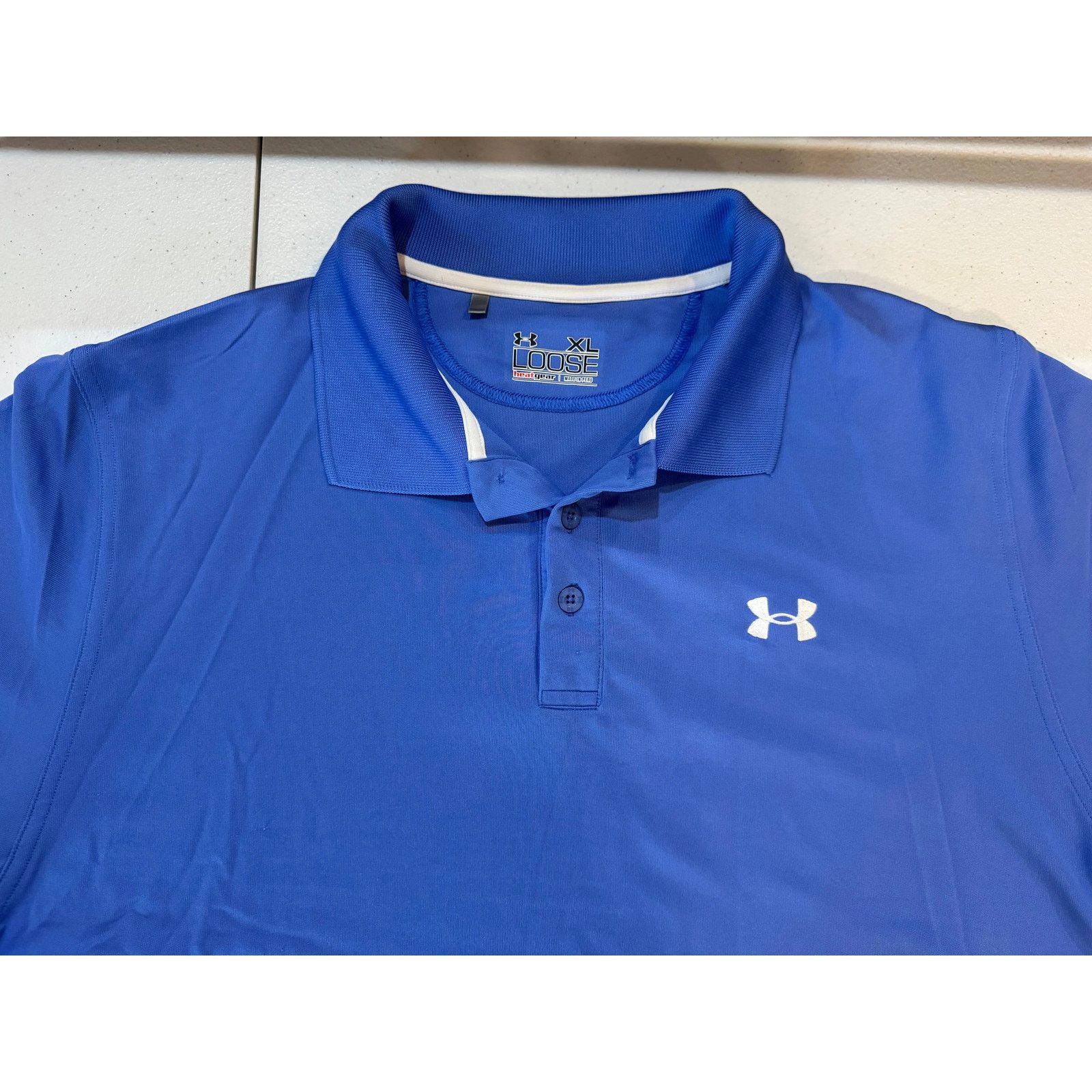 Under Armour Under Armour Mens Golf Polo Shirt XL Blue Loose Fit Athletic Size US XL / EU 56 / 4 - 1 Thumbnail