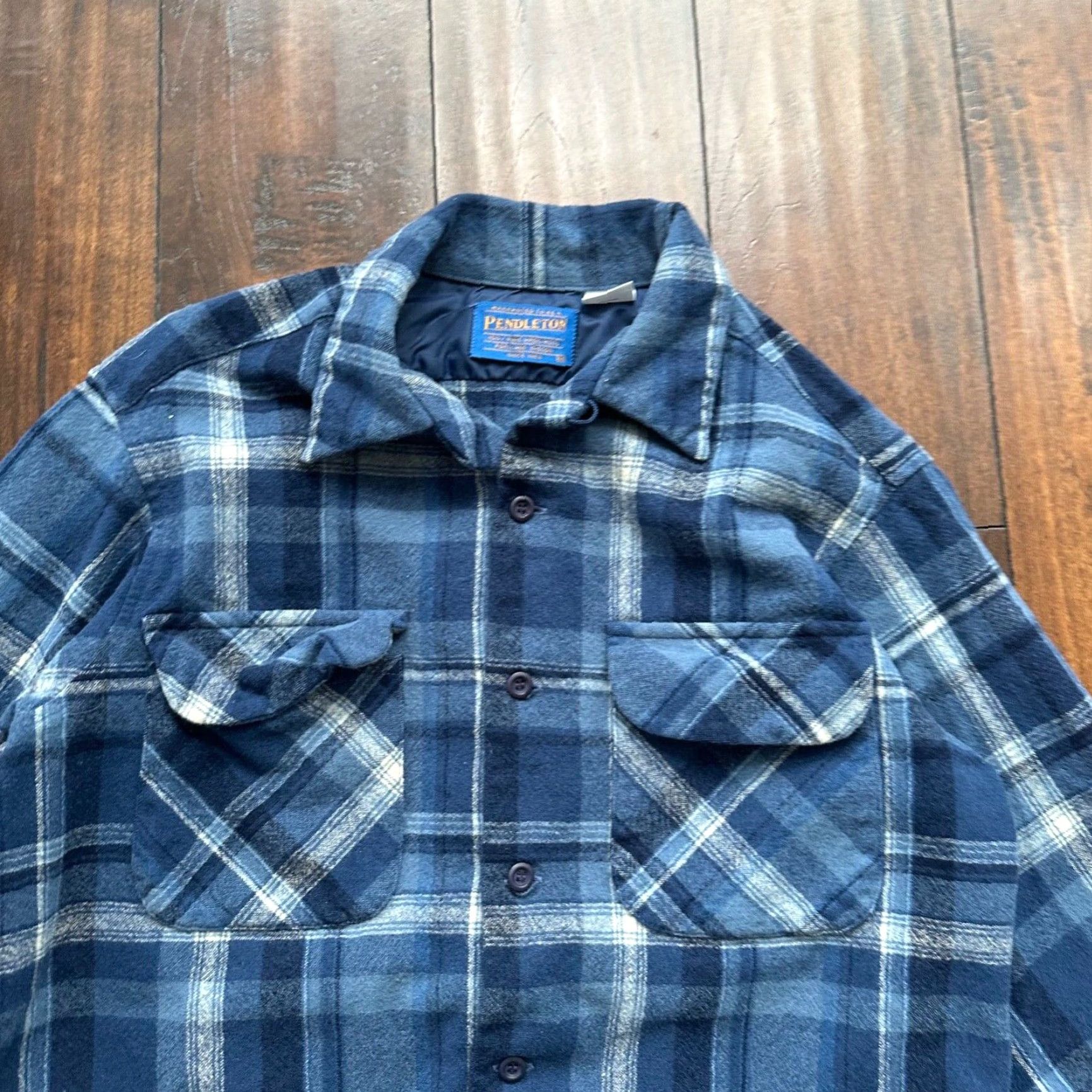 Pendleton VINTAGE Pendleton Board Shirt Mens M Blue Virgin Wool Flannel Button-Up Plaid All Seasons Outdoor Retro Size US M / EU 48-50 / 2 - 3 Thumbnail