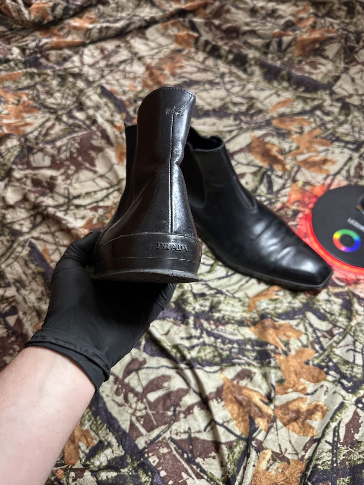 Prada Prada black leather boots luxury streetwear winter casual Size US 10 / EU 43 - 3 Thumbnail