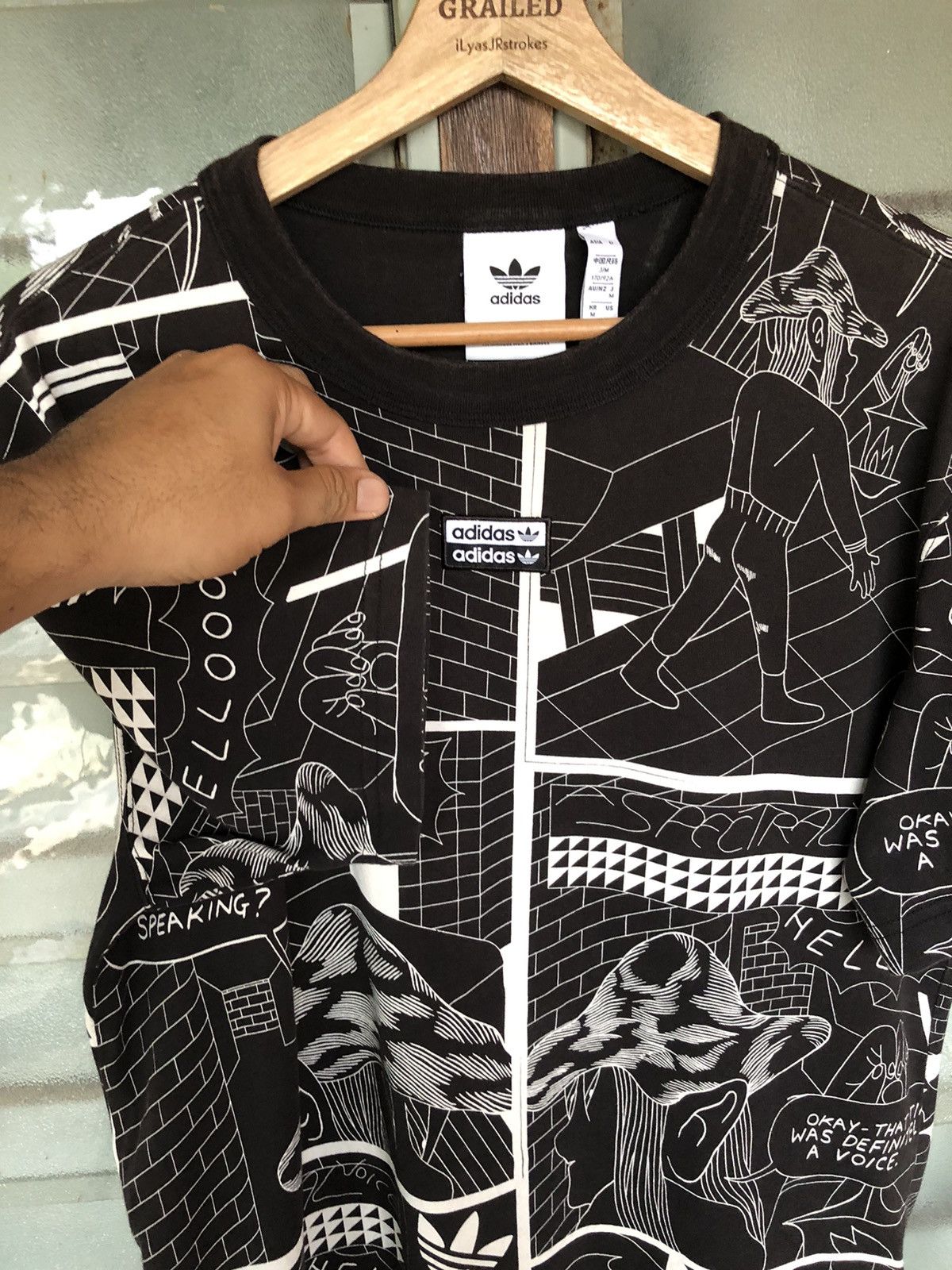 Adidas Adidas Men’s R.Y.V Allover Print Shirt Tee Size US M / EU 48-50 / 2 - 6 Thumbnail