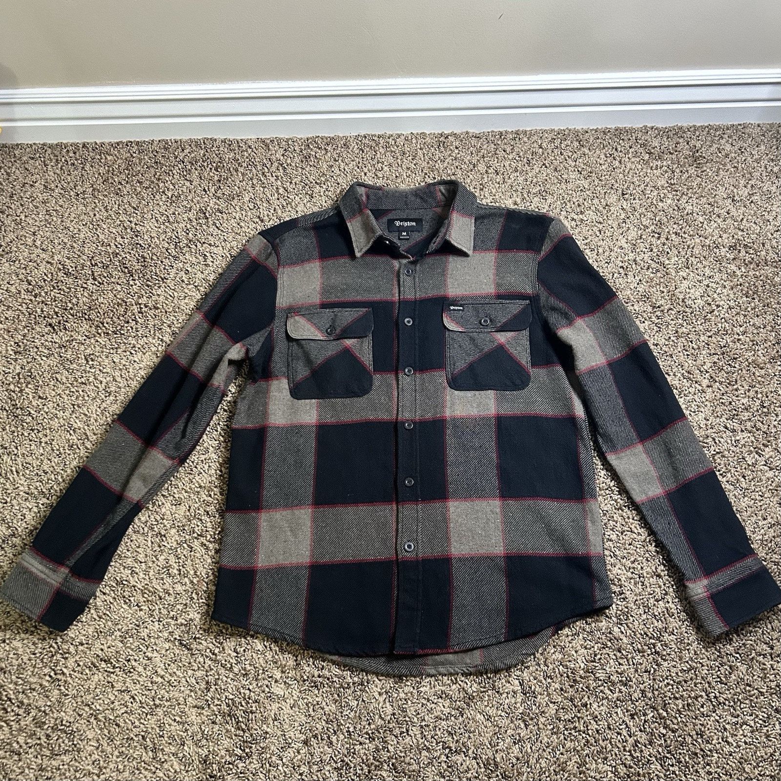 Brixton Brixton Men's Plaid Print Long Sleeve Flannel Shirt Size M Size US M / EU 48-50 / 2 - 3 Thumbnail