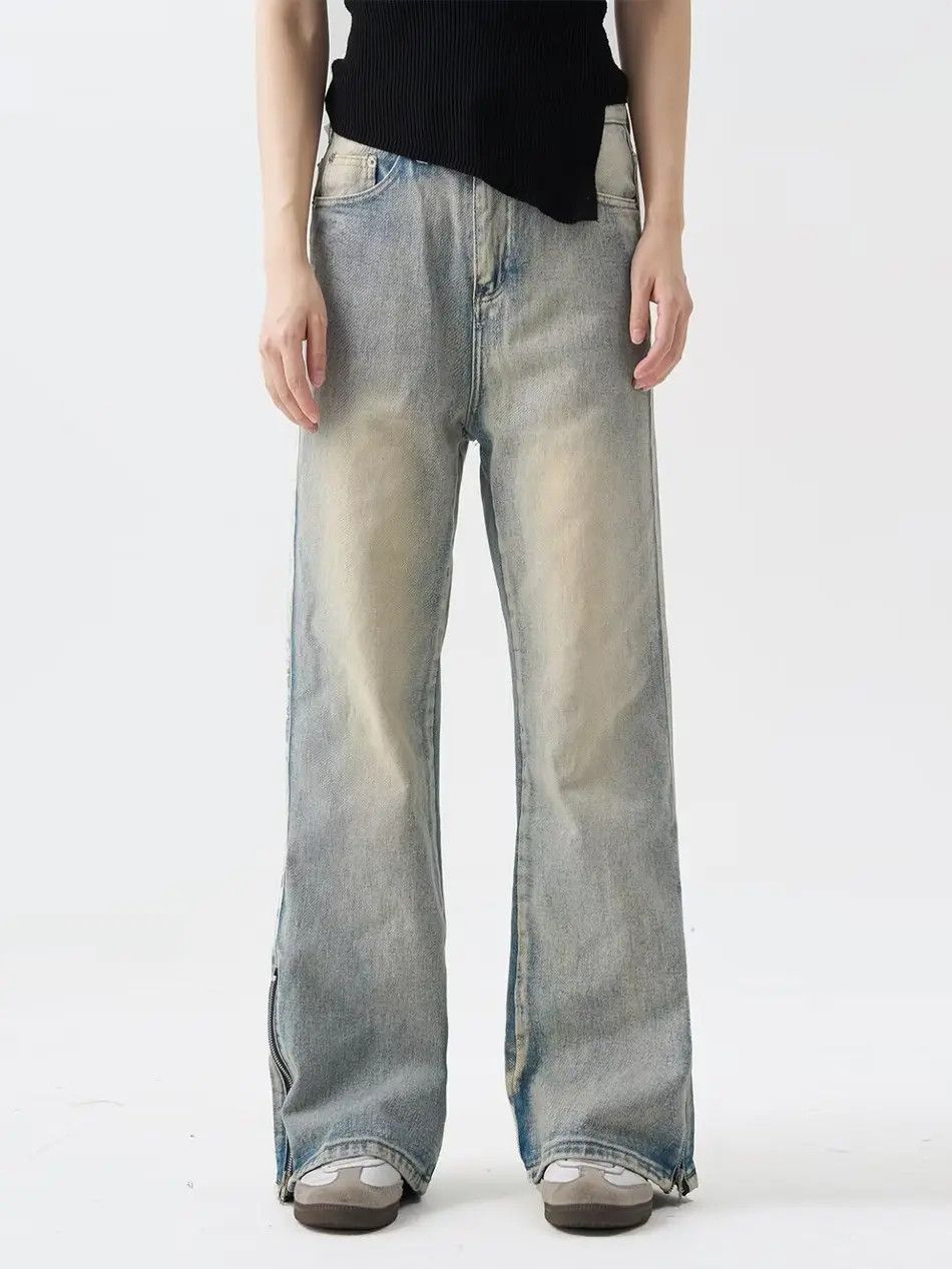 Japanese Brand × Jean Retro loose straight leg high street jeans Size US 32 / EU 48 - 1 Thumbnail