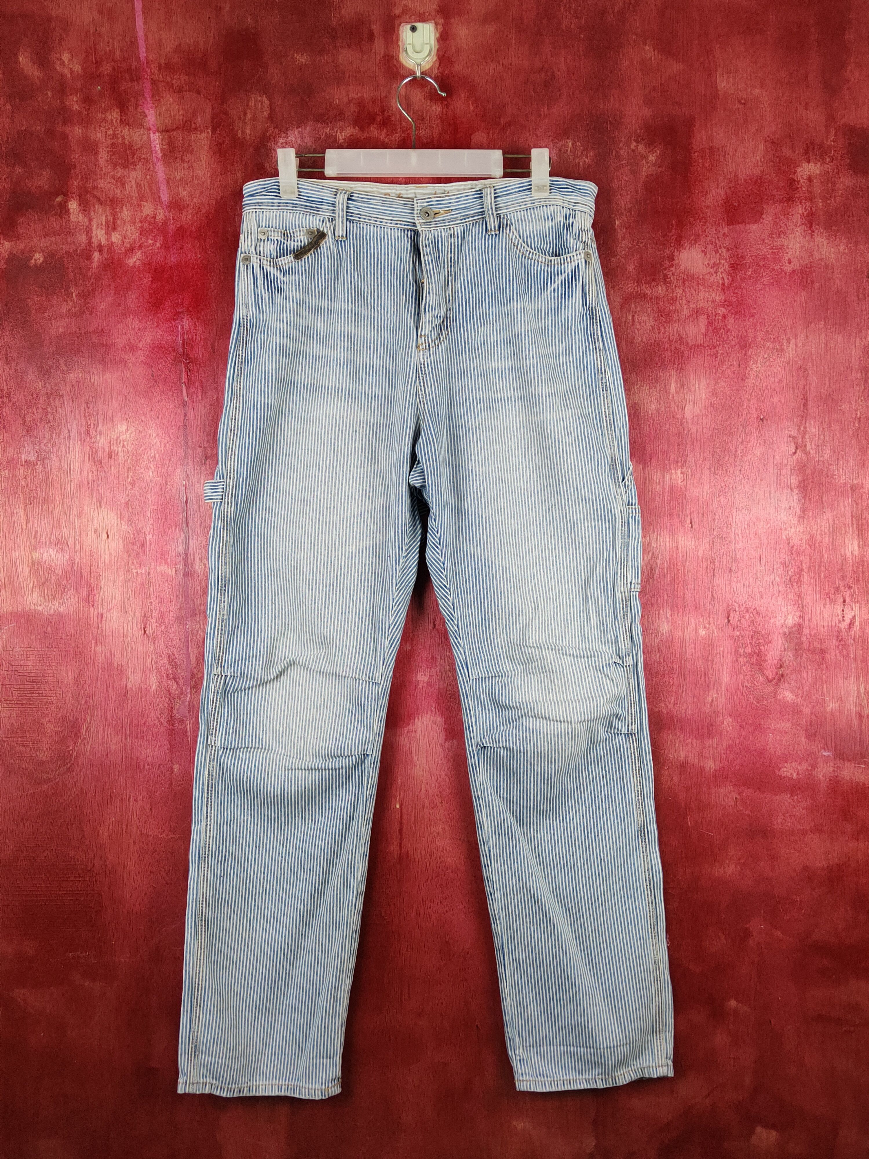 Japanese Brand As know as stripe Blue Faded Distressed Ripped Jeans #S2223 Size US 31 - 1 Thumbnail