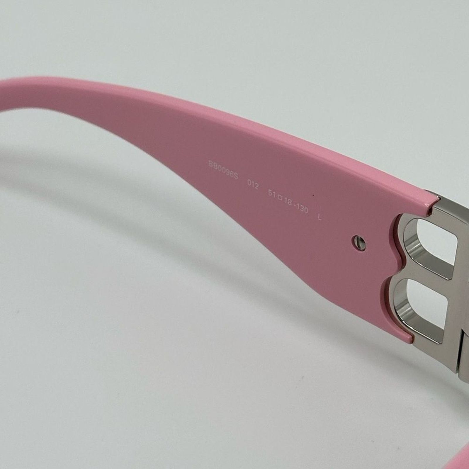 Balenciaga BRAND NEW BALENCIAGA BB0096S 012 Pink/Silver/Grey Sunglasses Size ONE SIZE - 4 Thumbnail