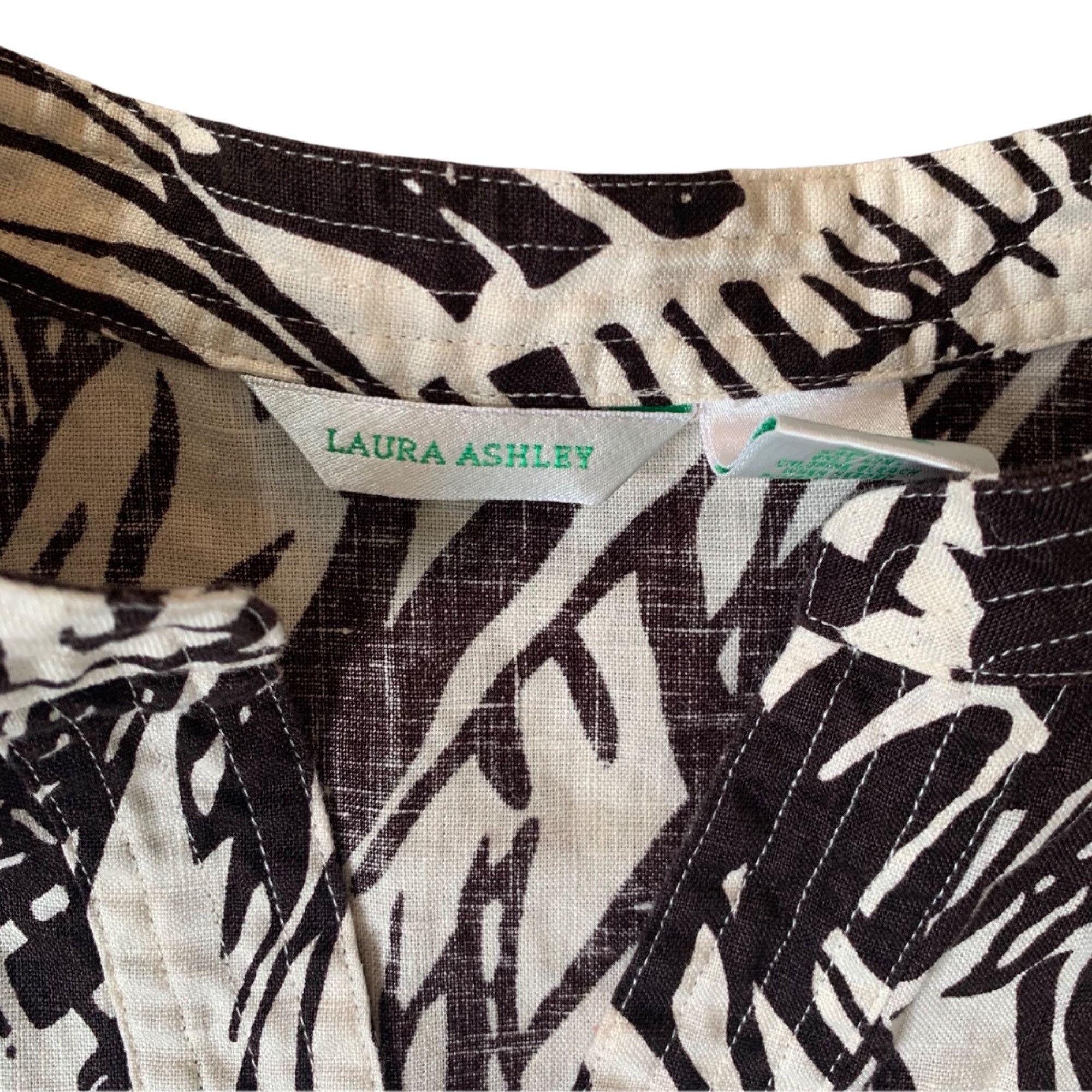Laura Ashley Laura Ashley Abstract Art To Wear 100% Linen Tunic M Size M / US 6-8 / IT 42-44 - 4 Thumbnail