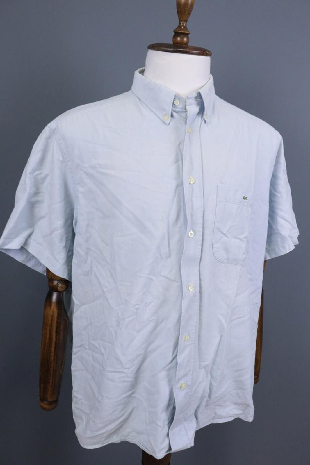 Lacoste Lacoste Blue Short Sleeve Button Down Casual Shirt Size 44 Size US M / EU 48-50 / 2 - 7 Thumbnail