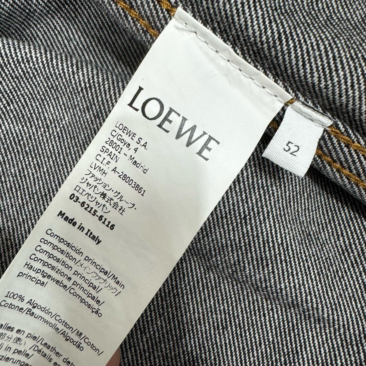 Loewe Loewe Black Back Marker Graffiti Leather Logo Jacket 2501-N Size US L / EU 52-54 / 3 - 5 Thumbnail