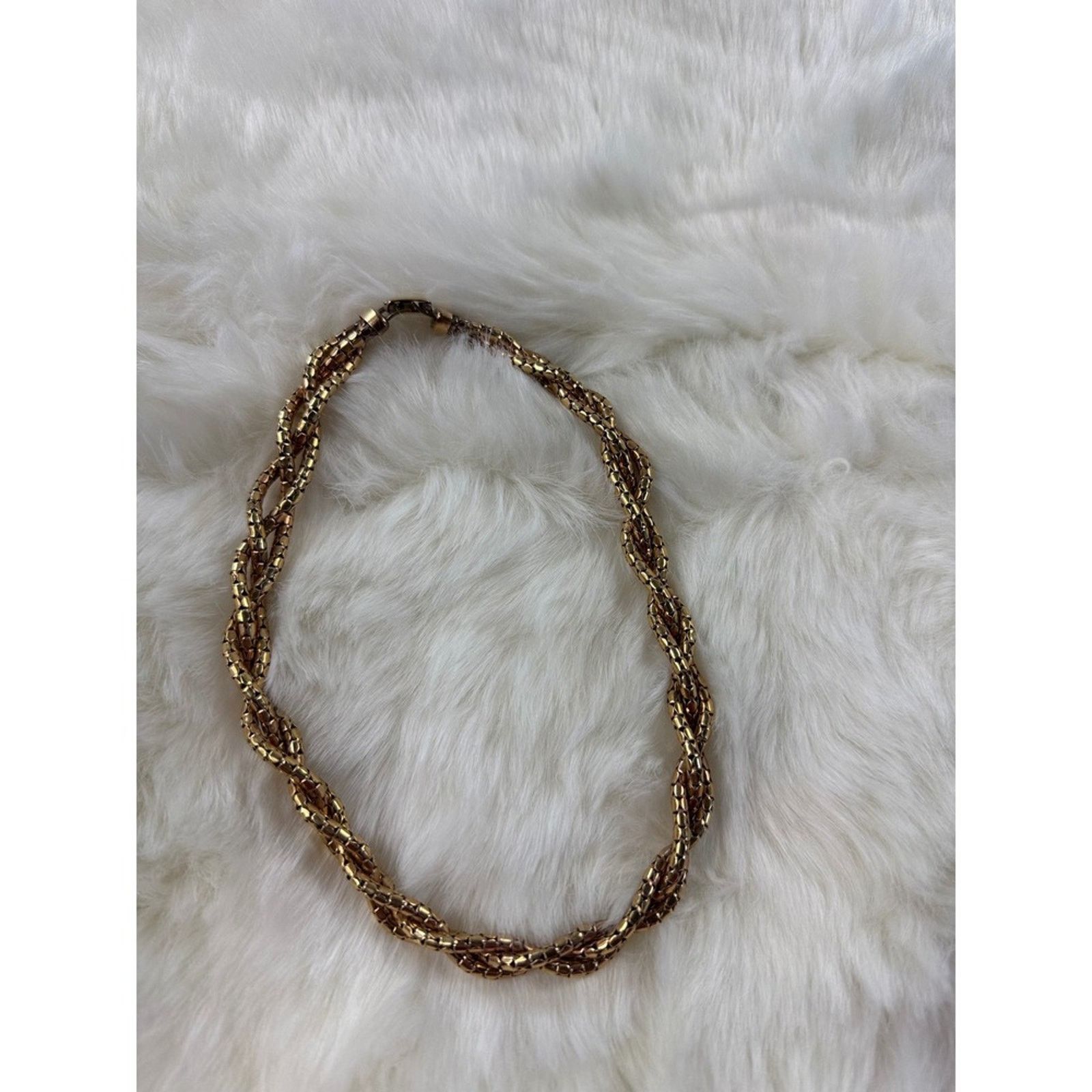 & Other Stories Bigney 12kt vtg Gold Filled Braided Choker Necklace Size ONE SIZE - 6 Thumbnail