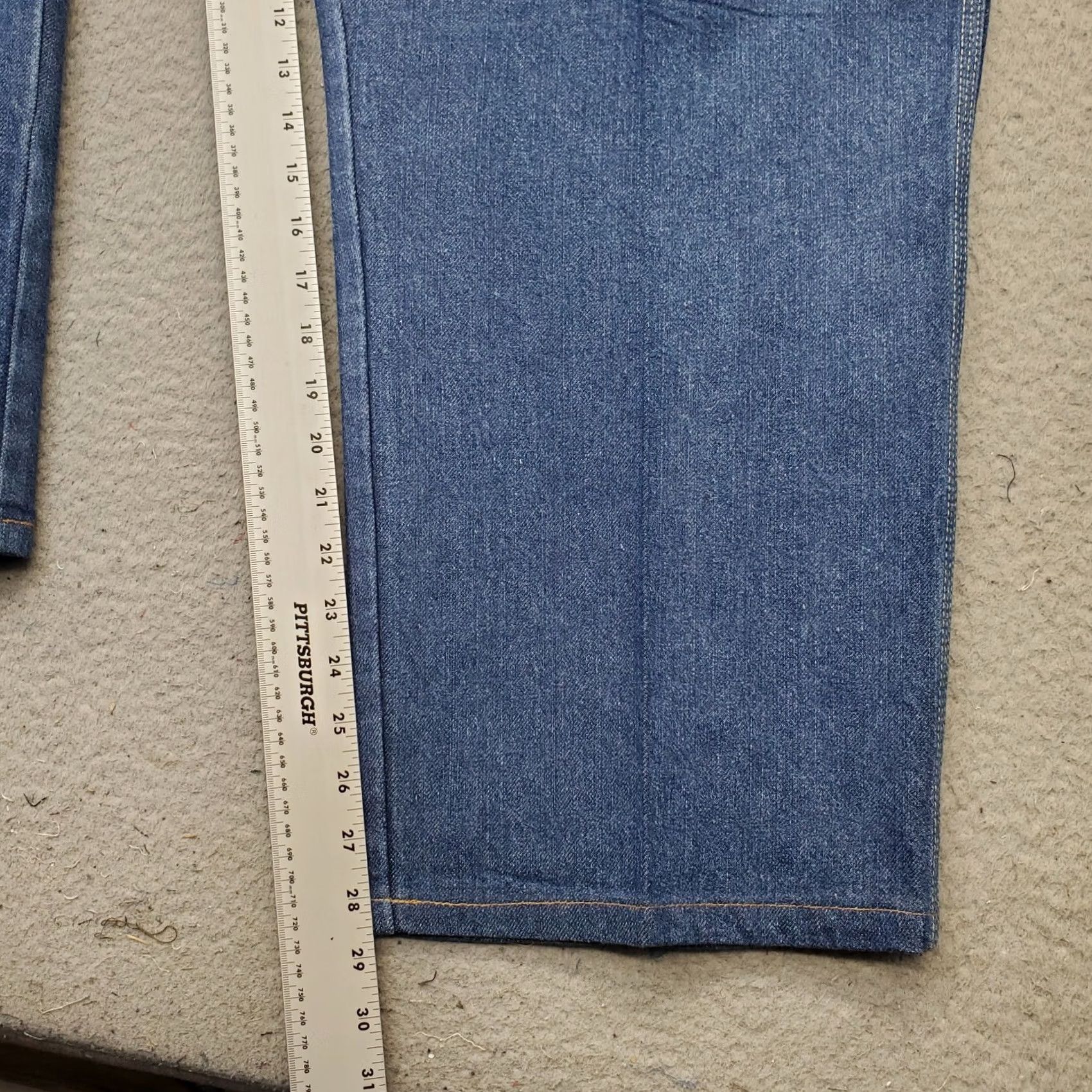 Dickies Dickies Carpenter Jeans Mens 48x30 Blue Denim High Rise Double Stitch Straight Jeans Size US 32 / EU 48 - 4 Thumbnail