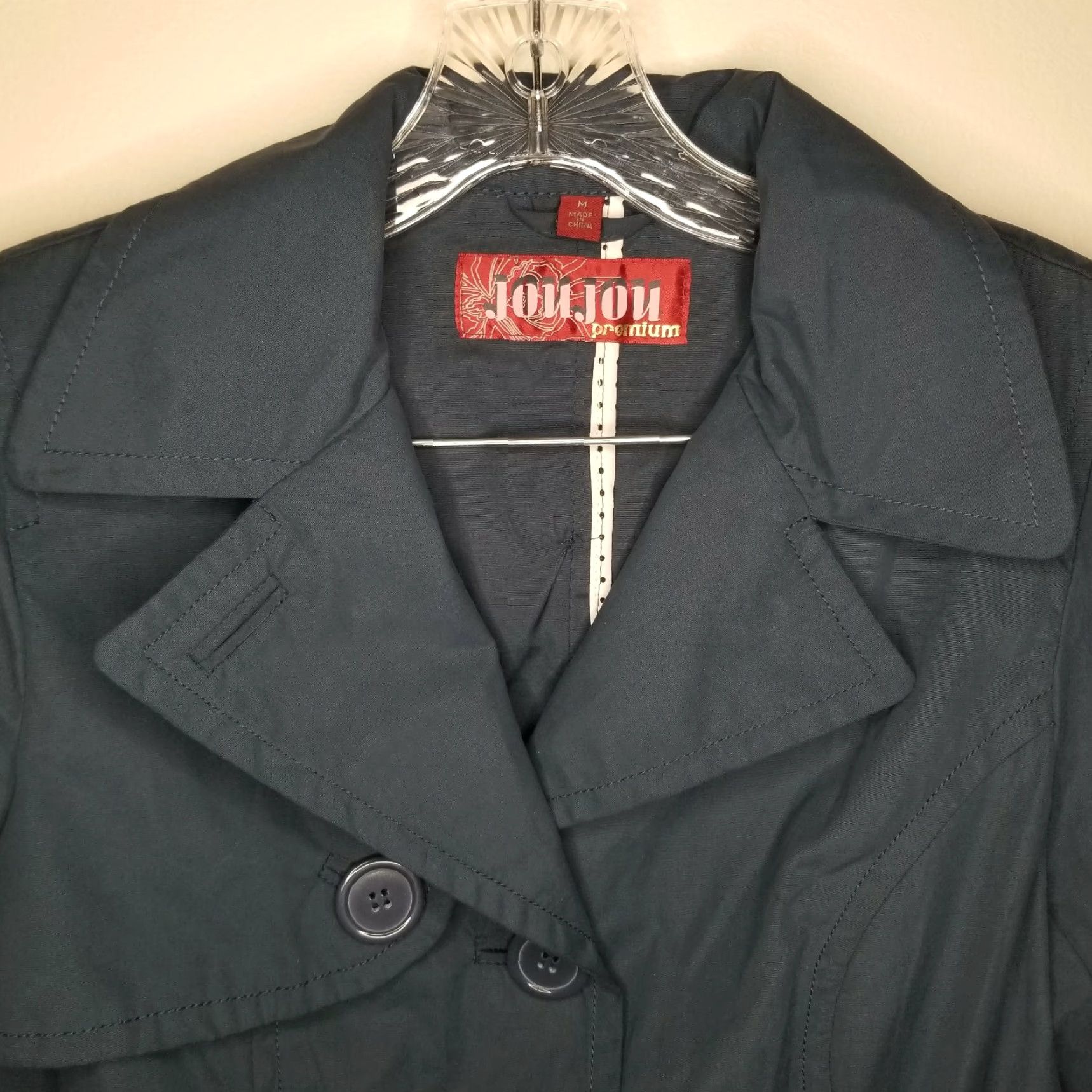 Vintage VINTAGE Jou Jou Premium Women's Blue Long Sleeve Pea Coat Size M Size M / US 6-8 / IT 42-44 - 3 Thumbnail