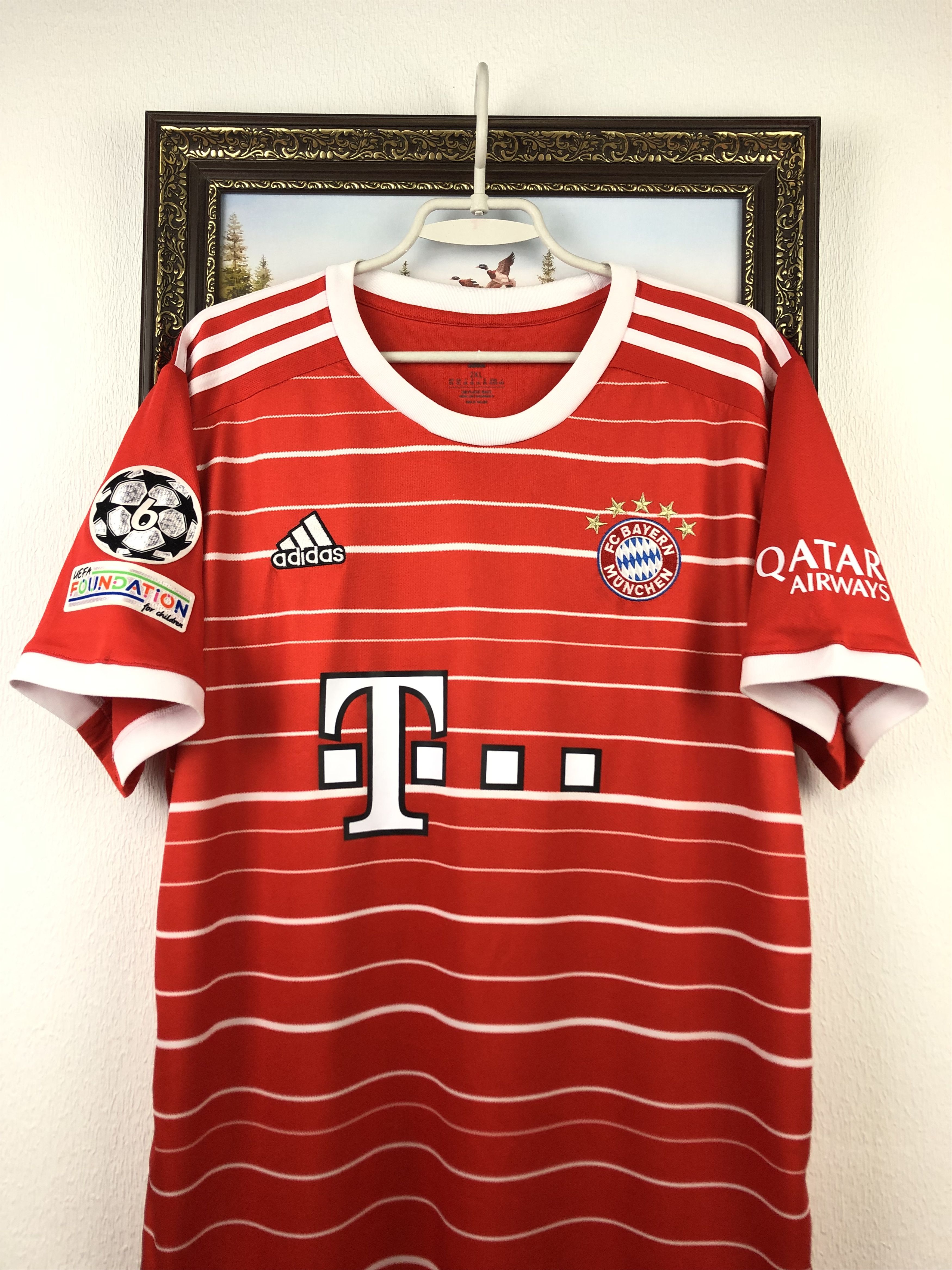 Adidas Bayern Munich football shirt 2022 #6 Kimmich Adidas Jersey Size US XXL / EU 58 / 5 - 4 Thumbnail