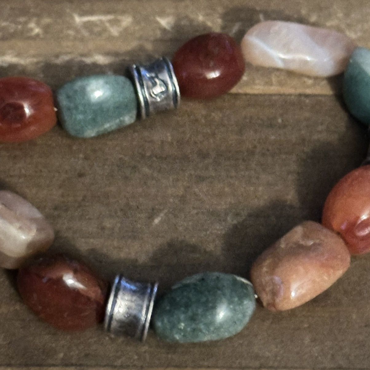 Vintage Vintage earthy tones agate toggle bracelet Size ONE SIZE - 4 Thumbnail