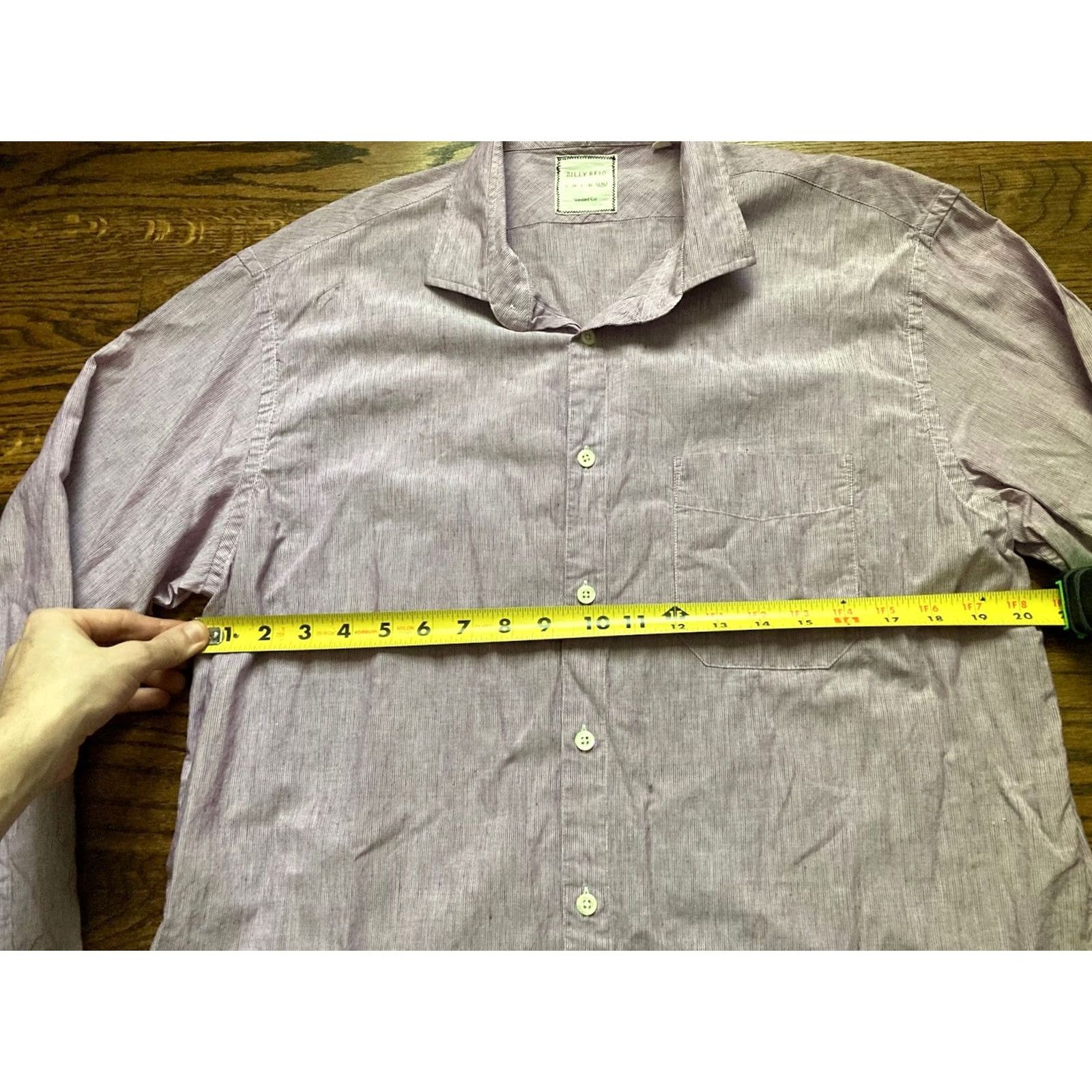 Billy Reid Billy Reid Shirt Men’s 2XL Purple Linen Blend Button-Down Long Sleeve Shirt Size US XXL / EU 58 / 5 - 7 Thumbnail