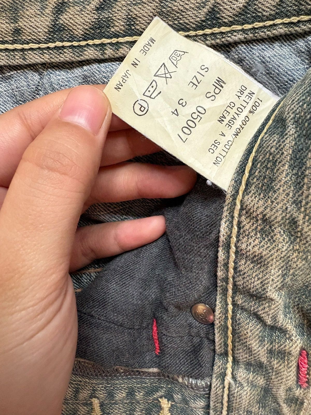 Mizra Jeans Kyoto Vintage Mizra Kyoto Mud Wash Embellished Loose Baggy Jeans Size US 32 / EU 48 - 9 Thumbnail