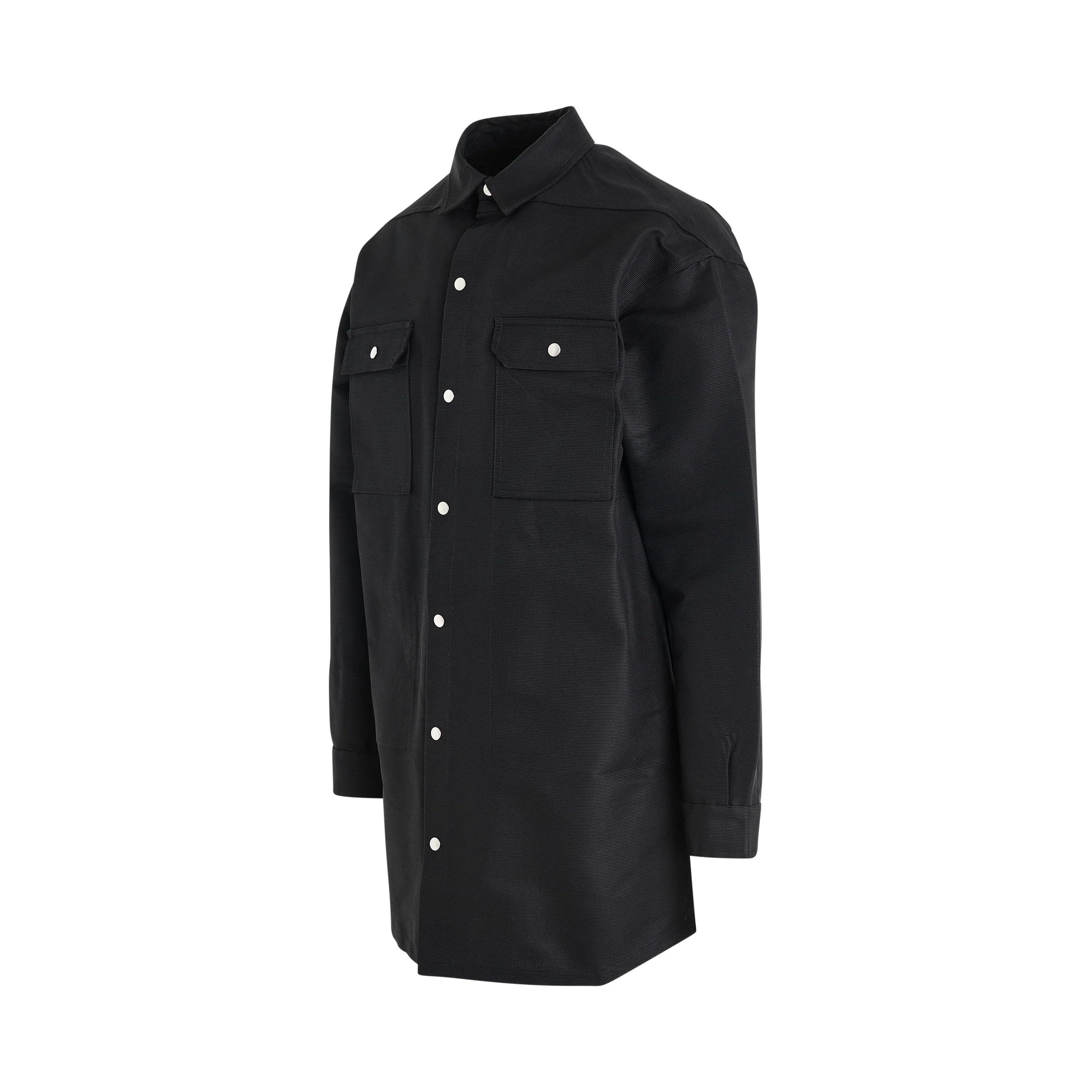 Rick Owens o1mris0824 Outshirt Jacket in Black Size US M / EU 48-50 / 2 - 2 Thumbnail
