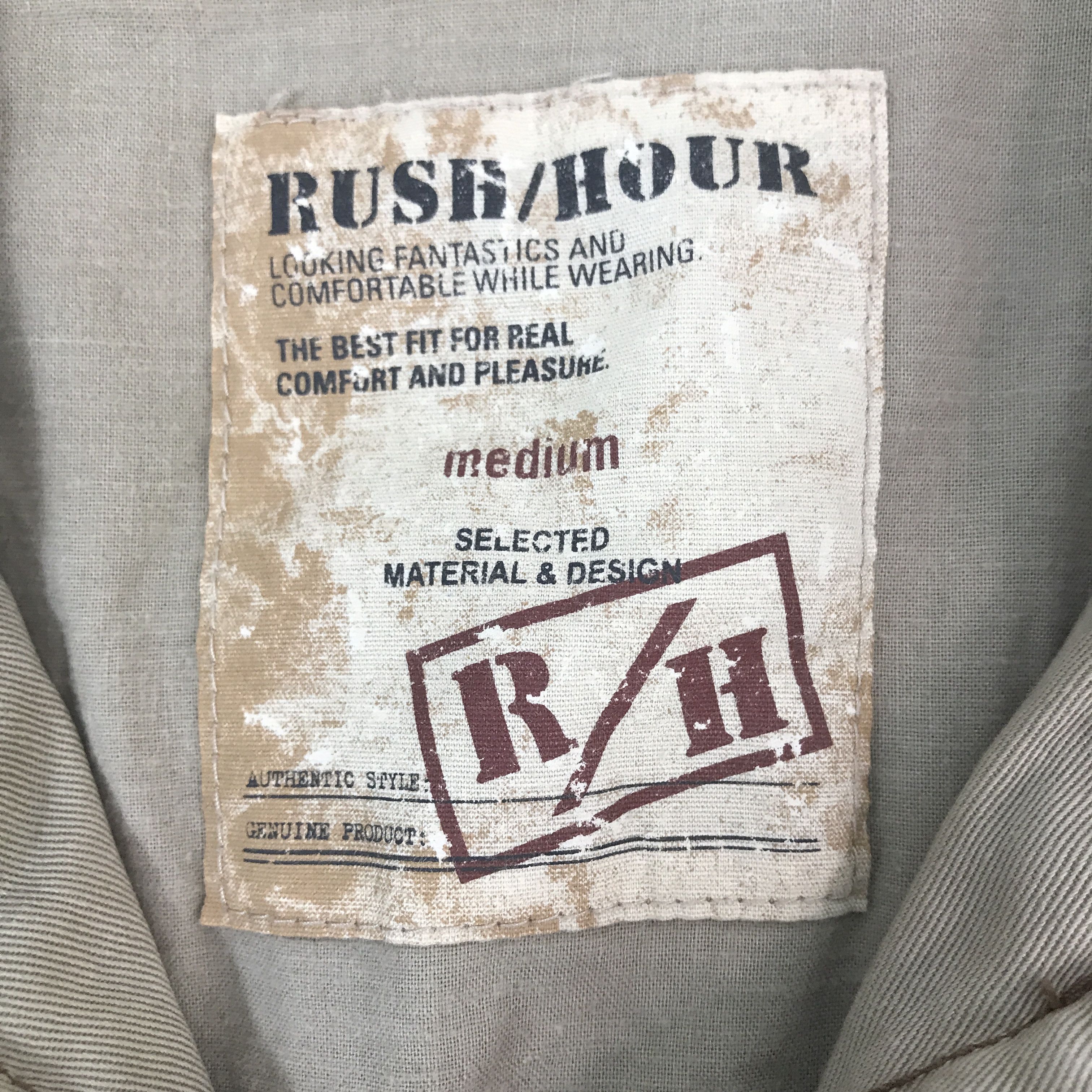 Japanese Brand Vintage Rush/Hour Khaki Tactical pocket Jacket Size US M / EU 48-50 / 2 - 11 Thumbnail