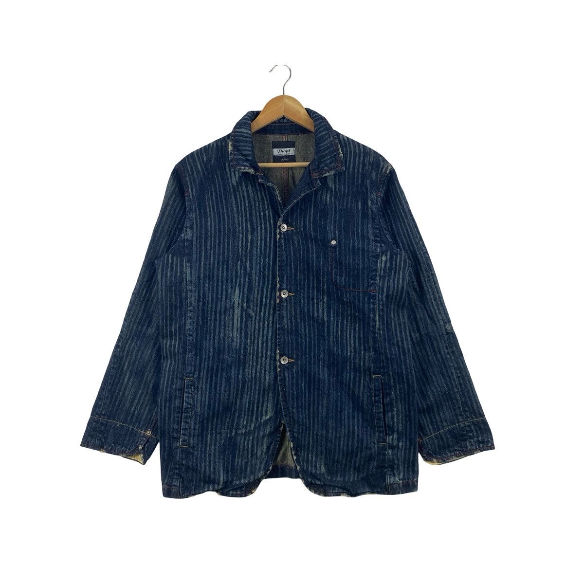 Vintage Vintage DVOPL POWER To The People Indigo Striped Denim Size US L / EU 52-54 / 3 - 1 Thumbnail