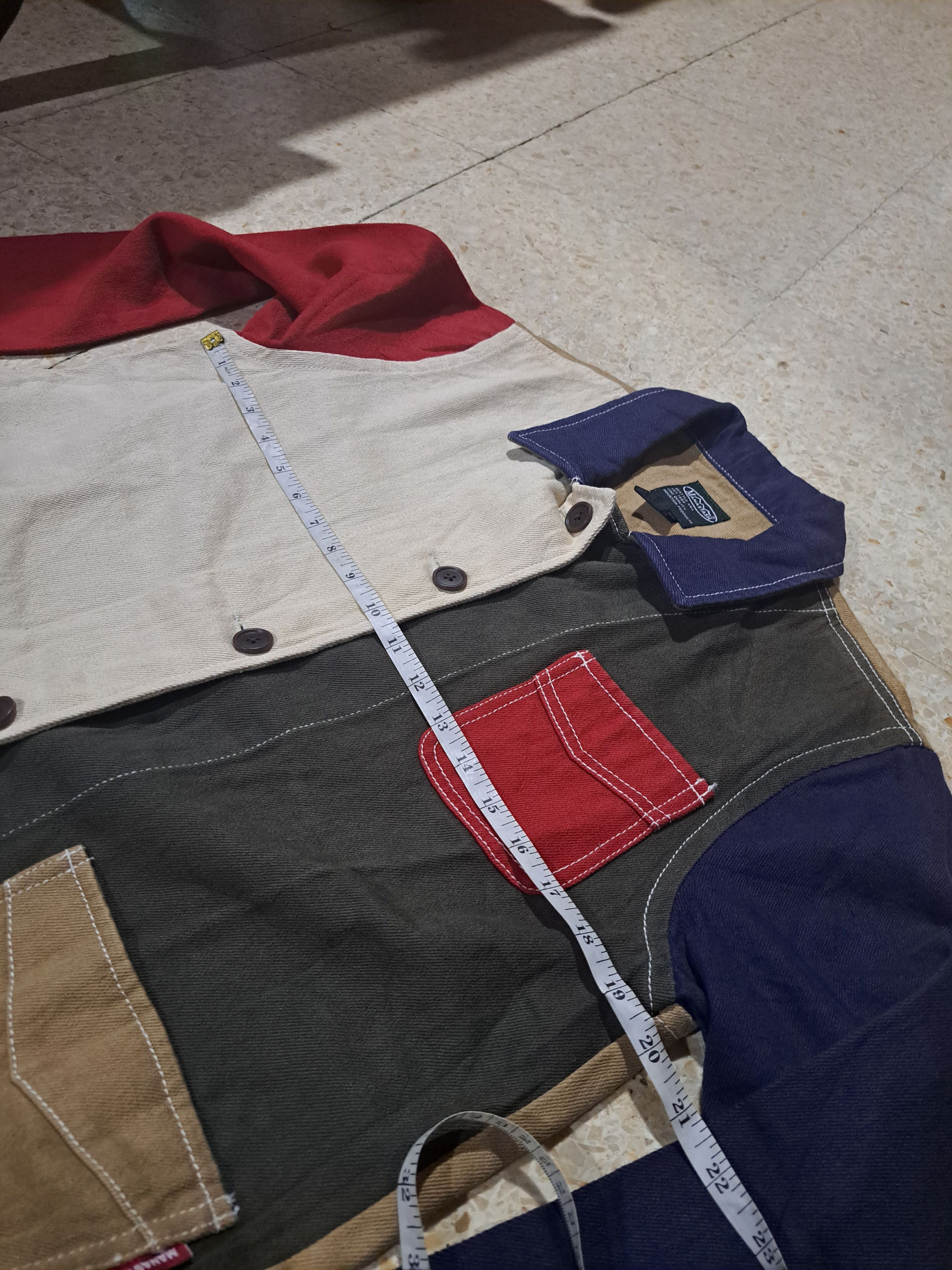 Japanese Brand Manastash Hemp Chore Jacket Colorblock Mens Small USA Size US S / EU 44-46 / 1 - 9 Thumbnail