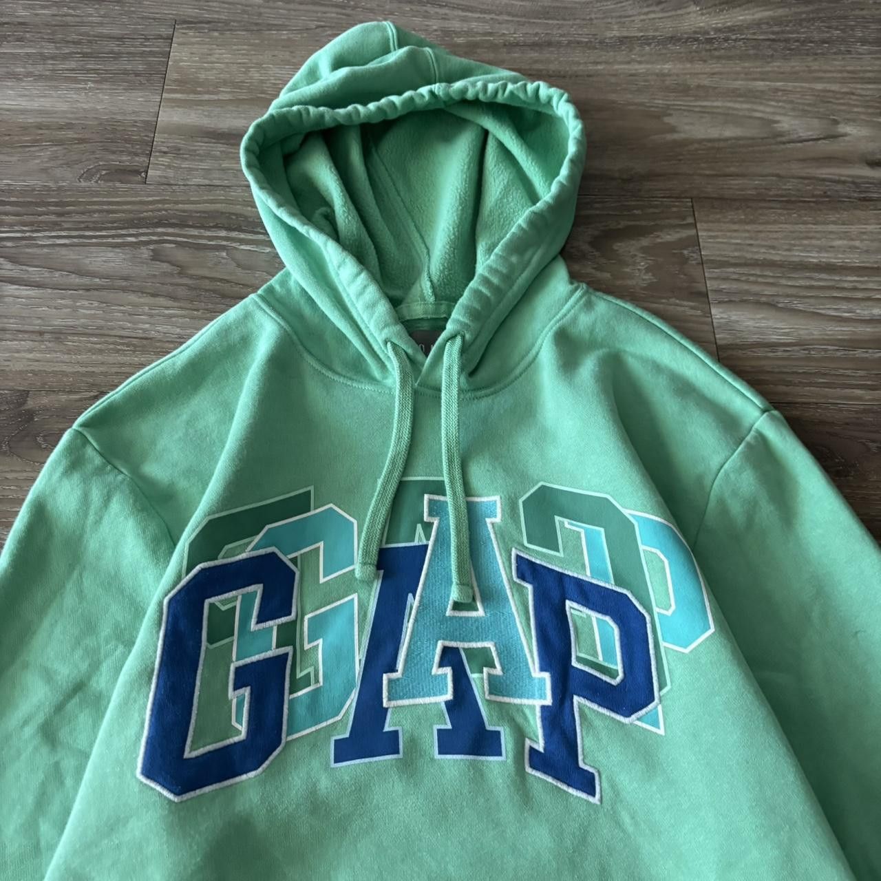 Gap Crazy Vintage Y2K/2000s Teal Gap Streetwear Skater Hoodie! Size L Size US L / EU 52-54 / 3 - 2 Thumbnail