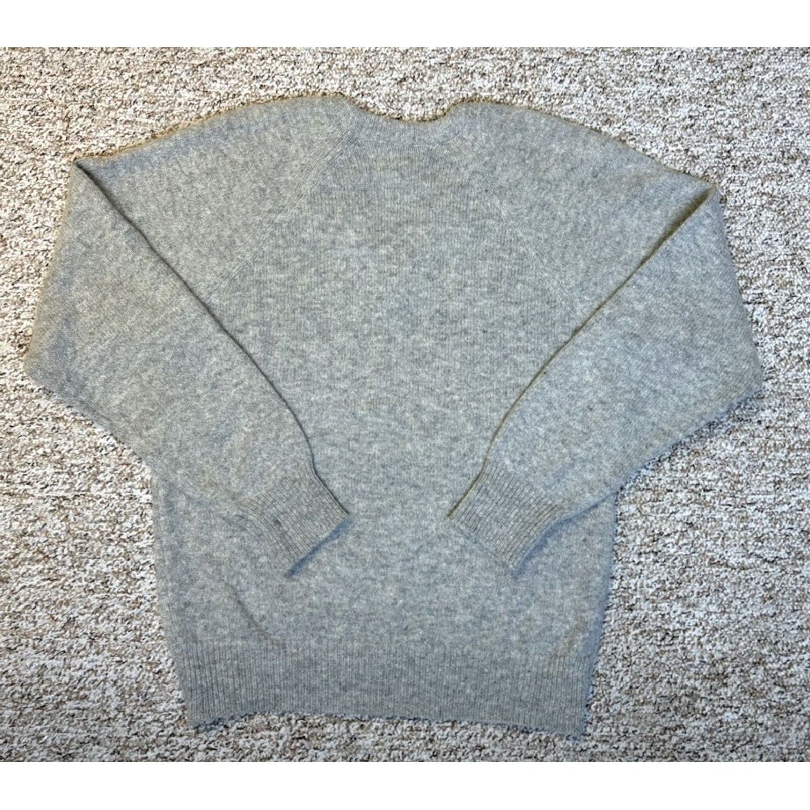 Catalina VINTAGE Bay Club Catalina V-Neck Chunky Knit Pure Wool Sweater Mens Size M Gray 90s Pullover Size US M / EU 48-50 / 2 - 4 Thumbnail