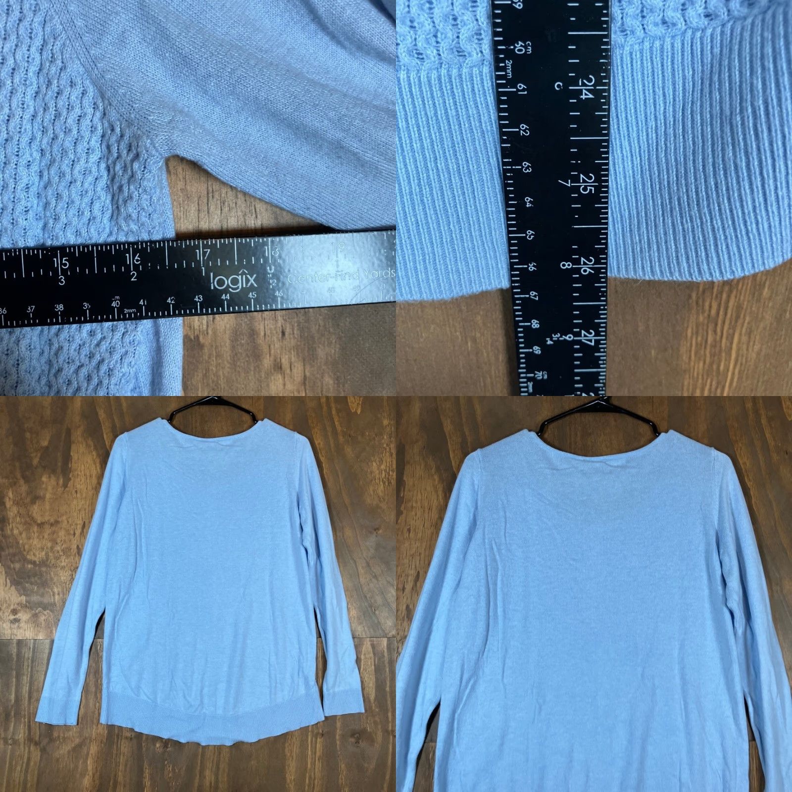 Ann Taylor Ann Taylor Sweater Womens Periwinkle Cable Knit Scoop Neck Stretch Medium Size M / US 6-8 / IT 42-44 - 8 Thumbnail