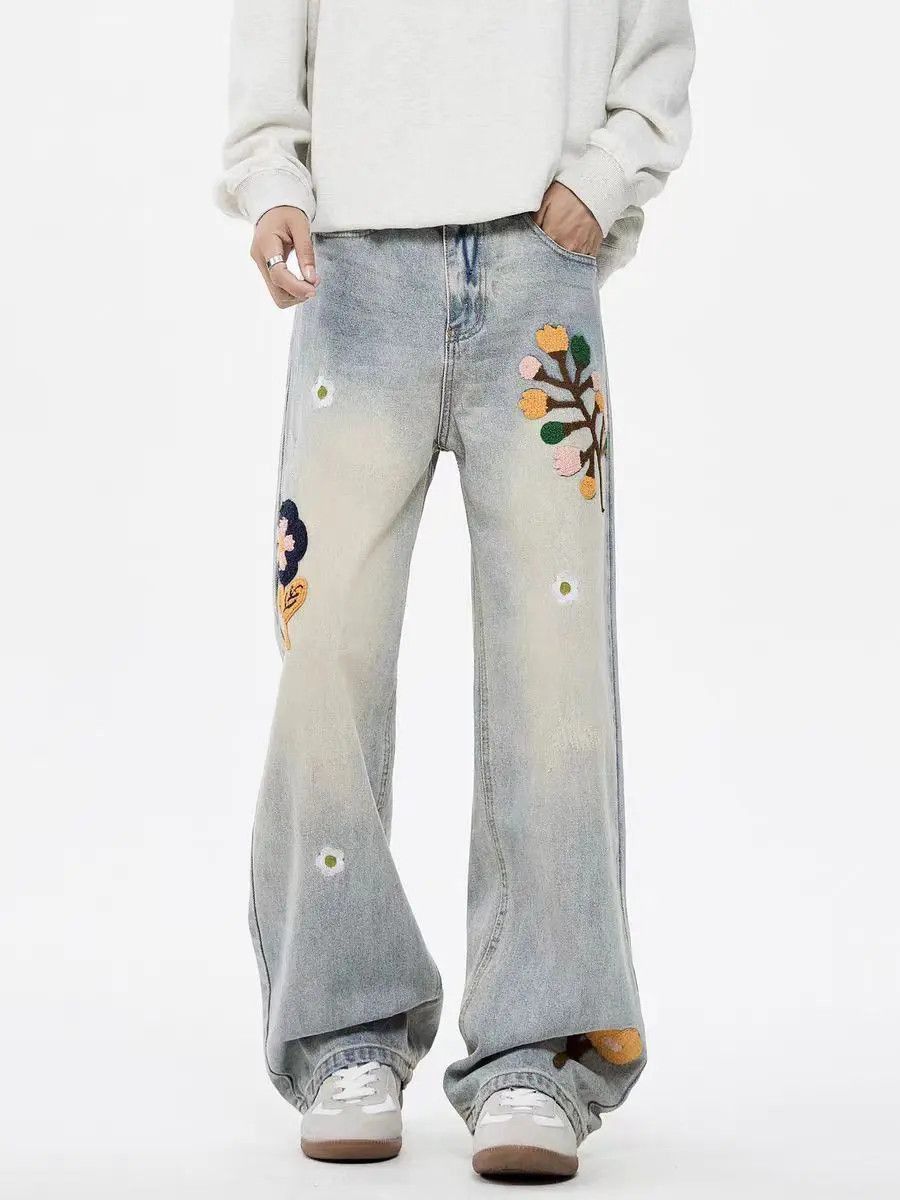 Japanese Brand Crochet Jeans Men's and Women's High Street Casual Size US 32 / EU 48 - 5 Thumbnail