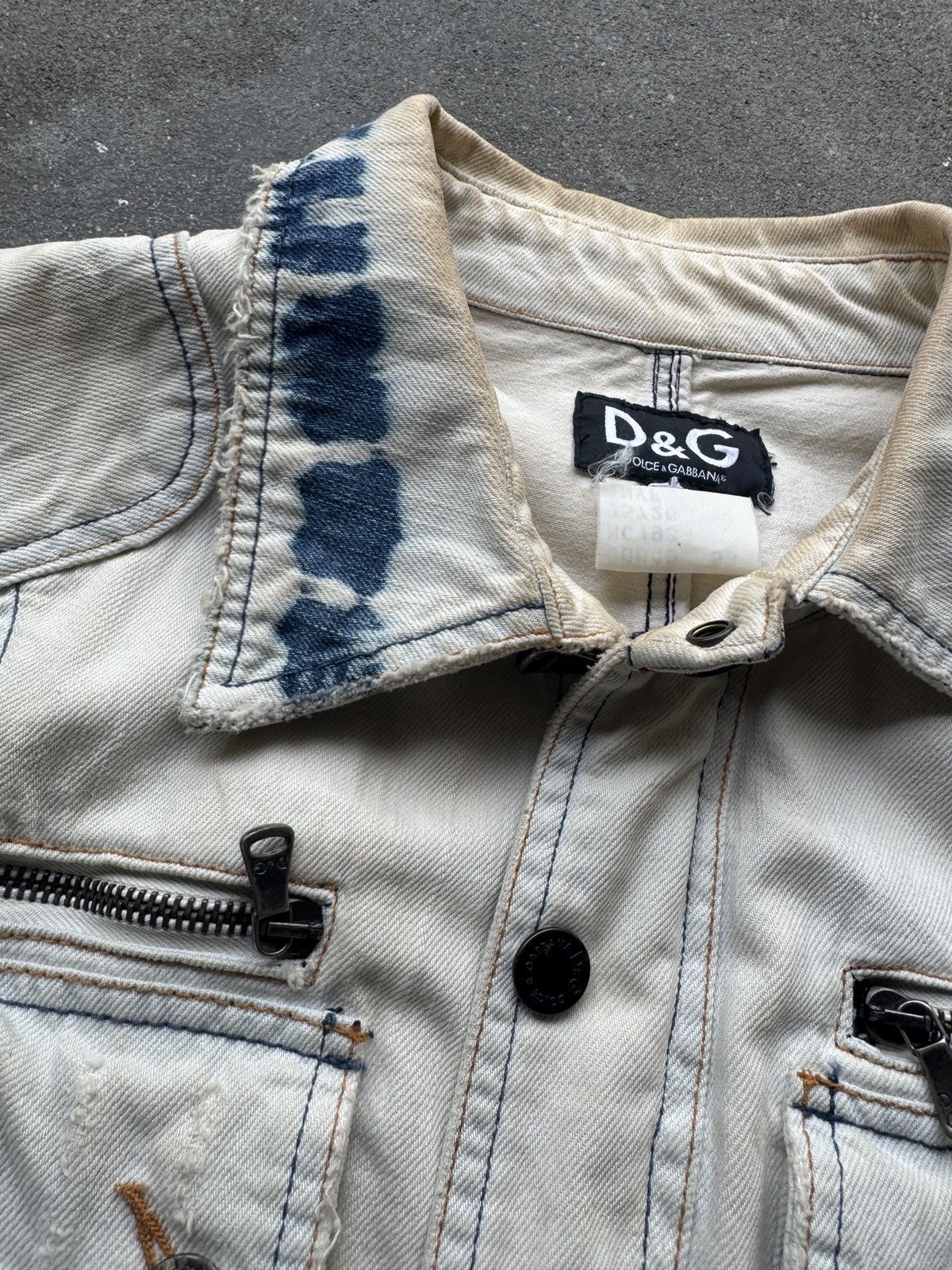 Dolce & Gabbana Dolce & Gabbana D&G Distressed Denim Jacket Size US M / EU 48-50 / 2 - 3 Thumbnail