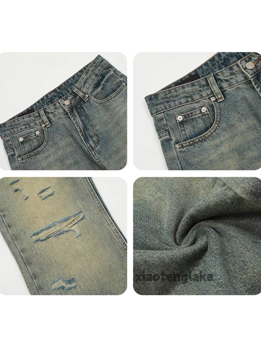 Jean × Vintage washed faded punk grunge rusty yuppie ripped jeans Size US 32 / EU 48 - 7 Thumbnail