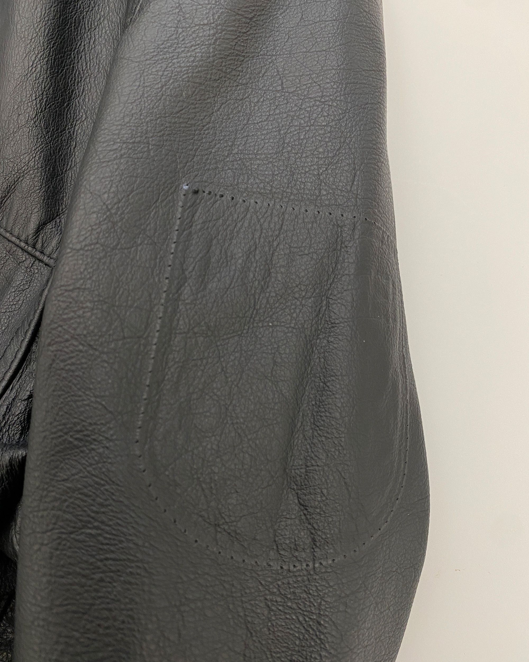 Vintage 1999 1990s Polizei Riri Zip Cowhide Leatherjacket Size US L / EU 52-54 / 3 - 10 Thumbnail