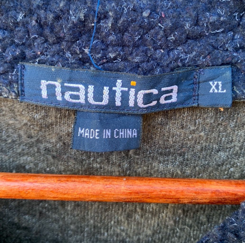 Nautica VINTAGE 90s NAUTICA VNECK FLEECE SHERPA Size US L / EU 52-54 / 3 - 5 Thumbnail