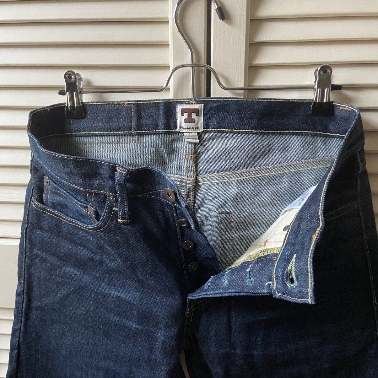 Tellason Tellason White Oak Denim Selvedge Blue Denim Jeans Straight Size US 29 - 6 Thumbnail
