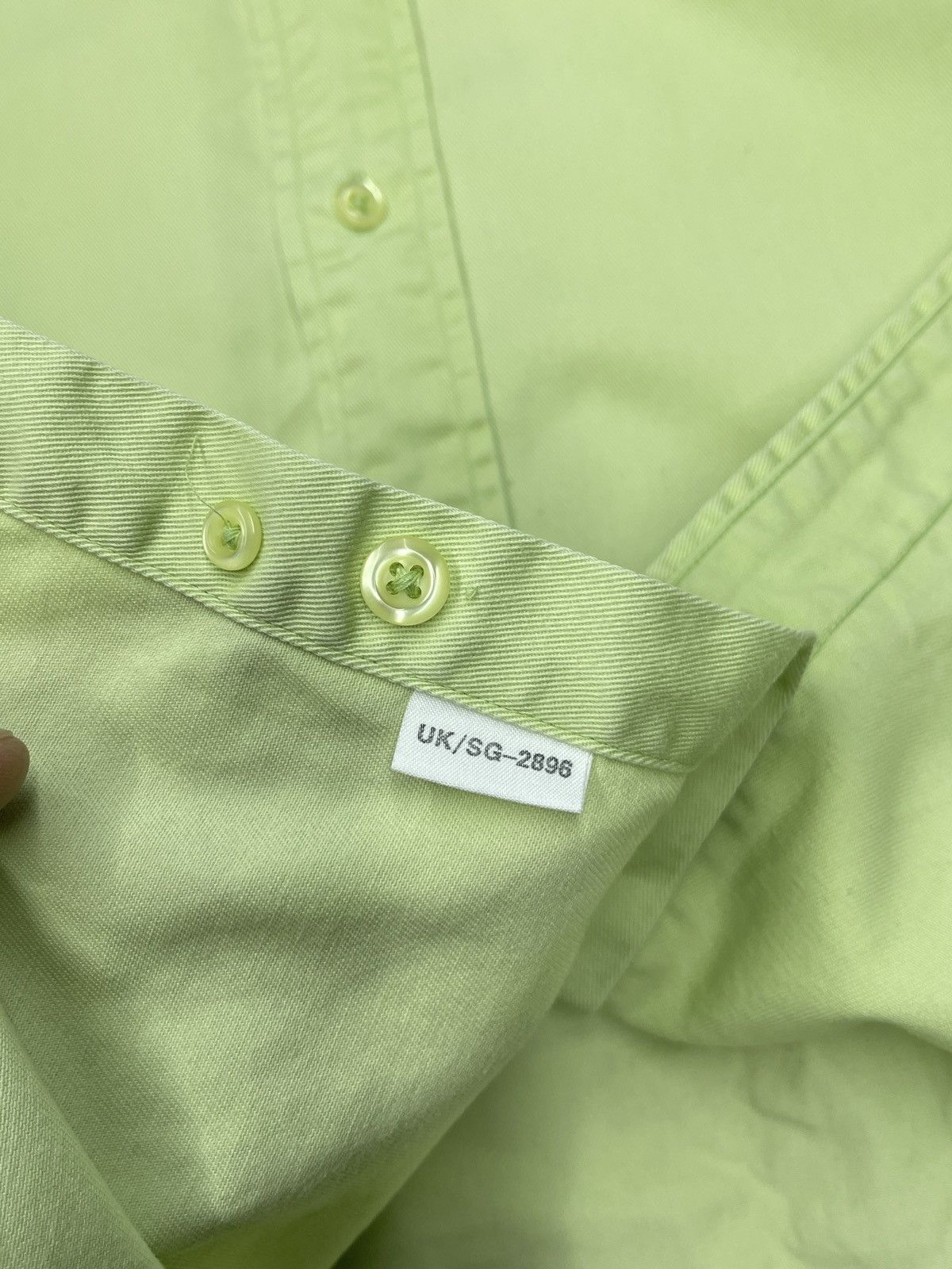 Yves Saint Laurent Vintage Yves Saint Laurent Cotton Shirt Green Luxury YSL Size US L / EU 52-54 / 3 - 8 Thumbnail