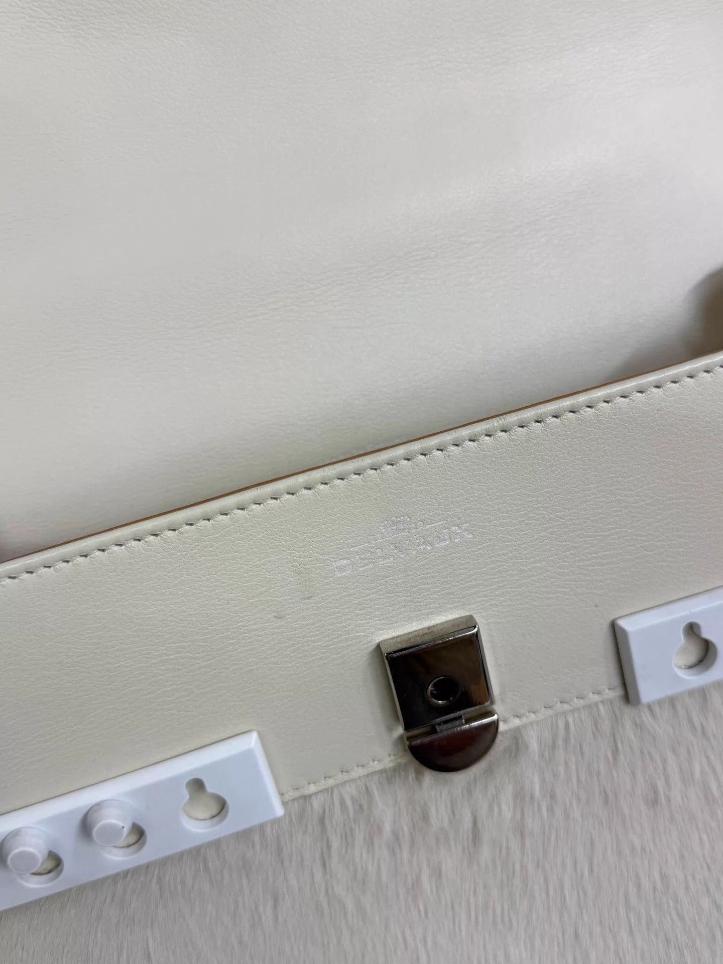 Delvaux Delvaux Ultra White Fur Paneled Tempête Shoulder Bag Size ONE SIZE - 6 Thumbnail