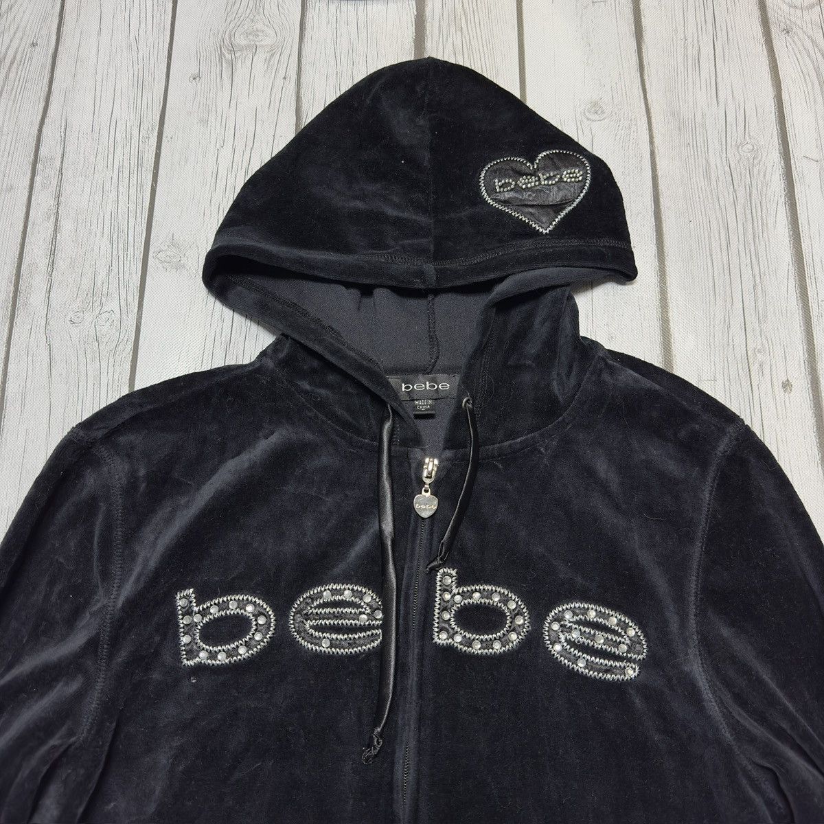 Bebe × Vintage Vintage Bebe velour sweatsuit Size L / US 10 / IT 46 - 5 Thumbnail