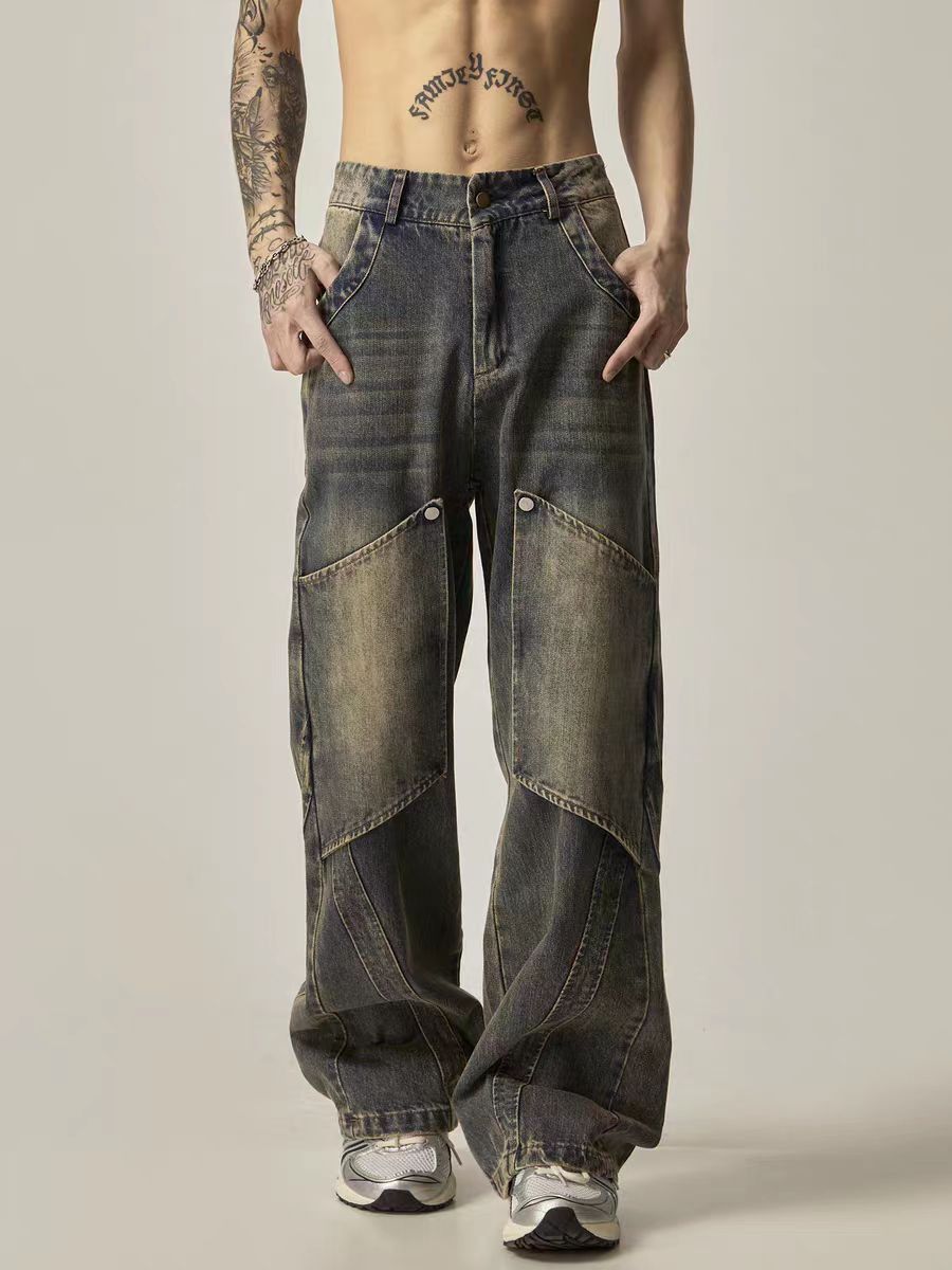 Japanese Brand × Jean Vintage Maillard Deconstructed Work Straight Leg Jeans Size US 30 / EU 46 - 5 Thumbnail
