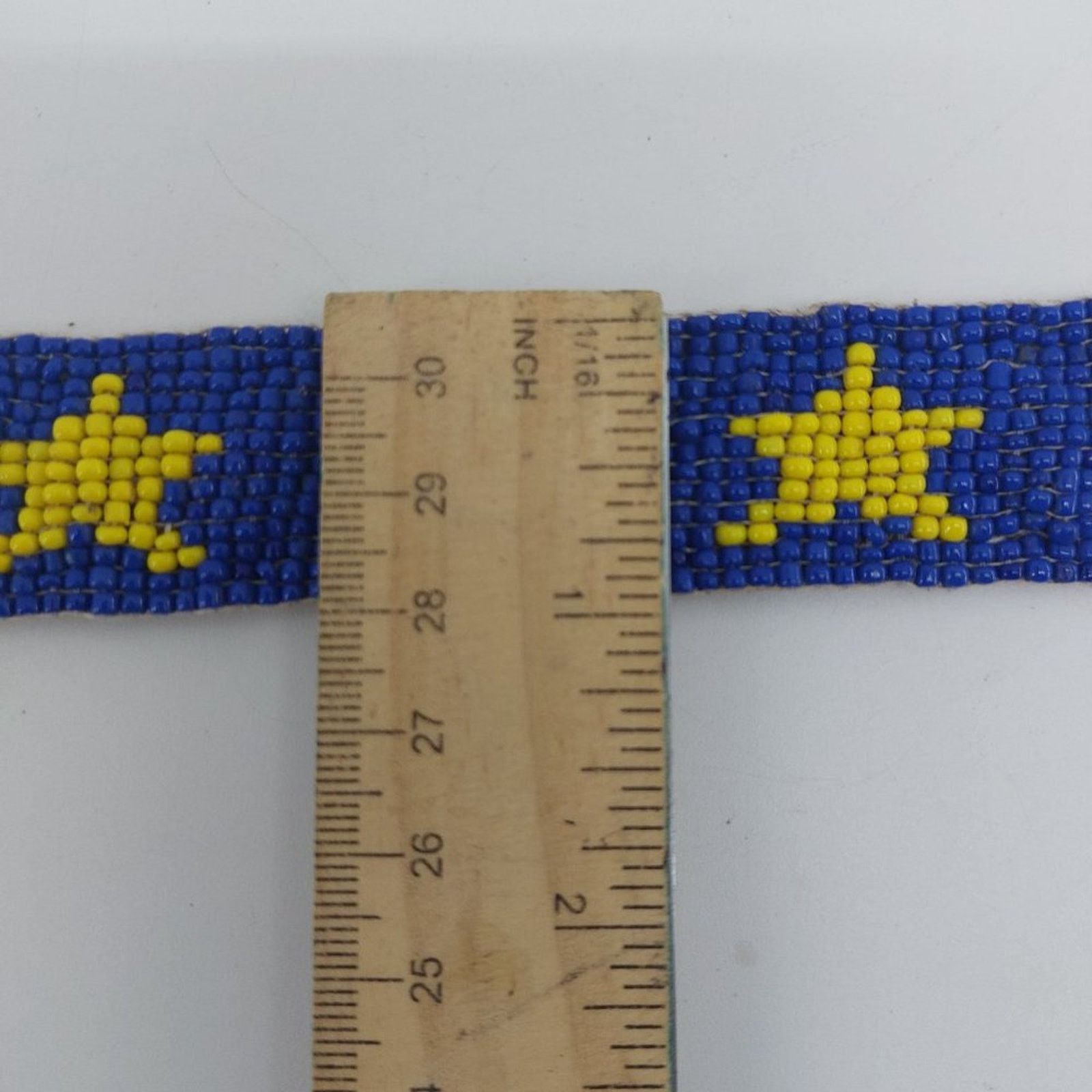 Other CDE womens Hand Beaded Yellow Star Flags Leather Tips 28 Size ONE SIZE - 7 Thumbnail