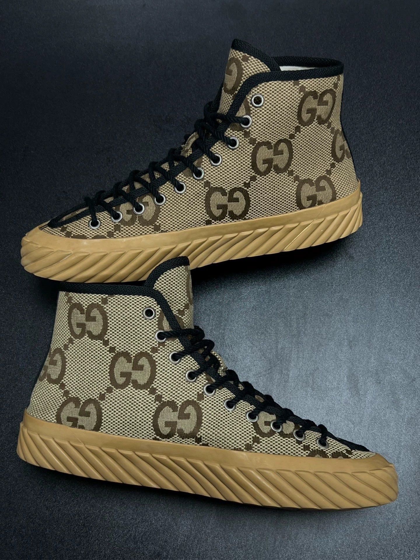 Gucci gucci high-top sneakers in beige color Size US 8 / EU 41 - 6 Thumbnail
