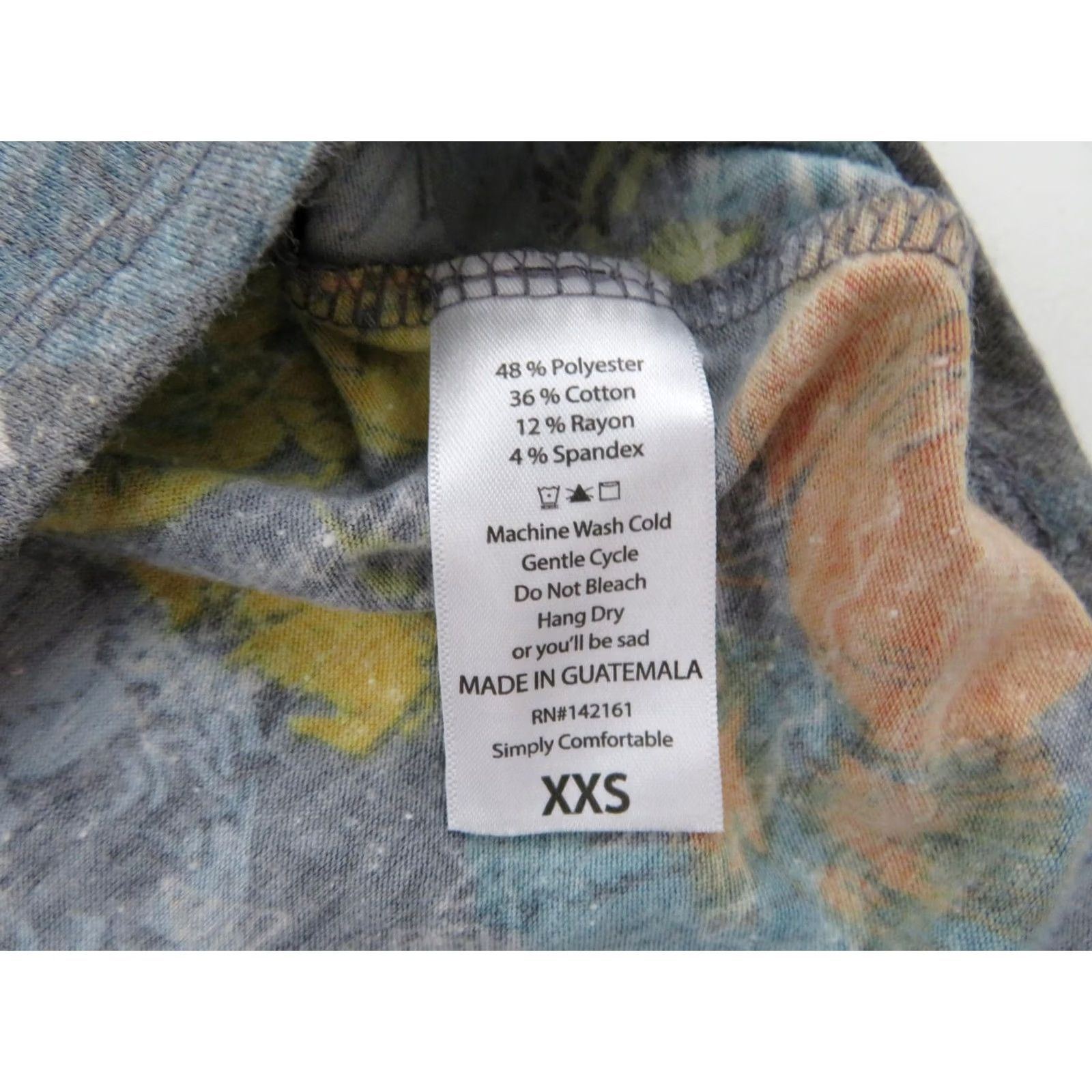Vintage LuLaRoe Irma T Shirt Tunic XXS Womens Floral Striped High Low Size XXS / US 00 / IT 34 - 6 Thumbnail
