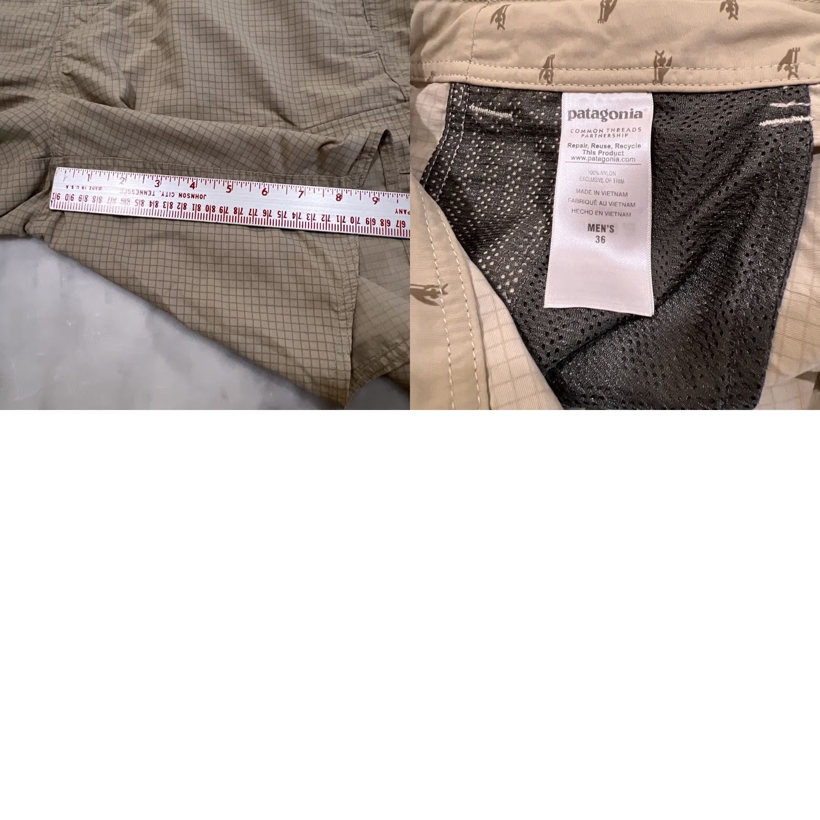 Patagonia Patagonia Shorts Men’s 36 Lightweight Nylon Cargo Button Fly Drawstring Checker Cargo Pocket Summer Outdoor Mens Regular Daywear Shorts Size US 36 / EU 52 - 9 Thumbnail