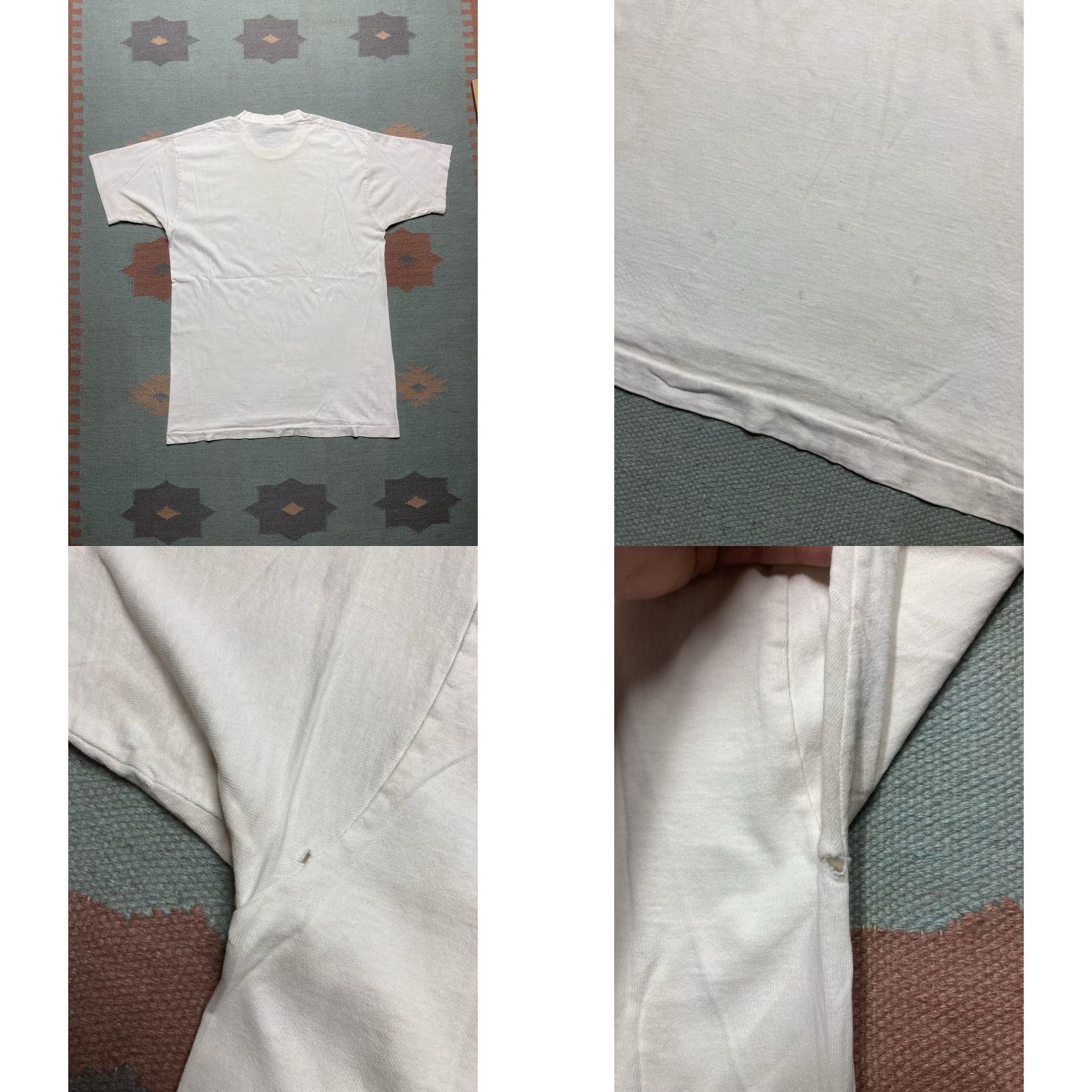 Fruit Of The Loom VINTAGE 90s graphic T-Shirt Atlantic City New Jersey NJ ocean beach cotton Large Mens T-Shirt White 90s Size US L / EU 52-54 / 3 - 8 Thumbnail