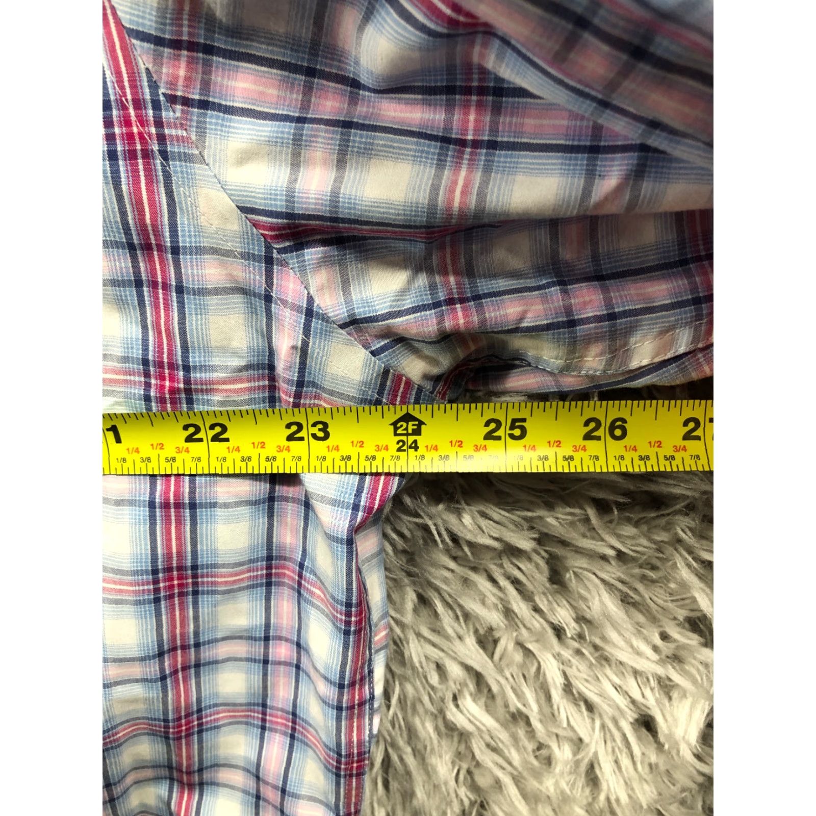 Egara Egara Shirt Mens Blue Plaid Long Sleeve Spread Collar Shirt XXL Size US XXL / EU 58 / 5 - 4 Thumbnail